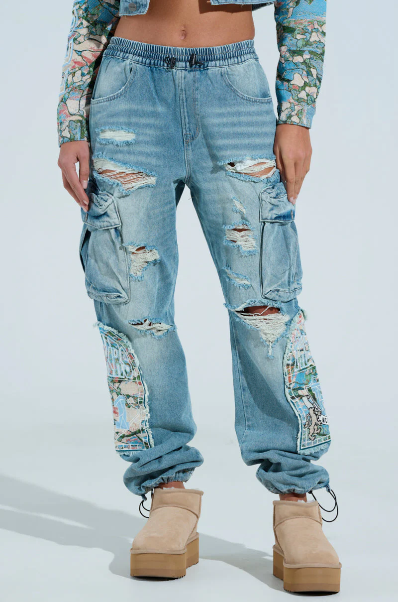 OUT OF THIS WORLD DENIM JOGGER - Image 3