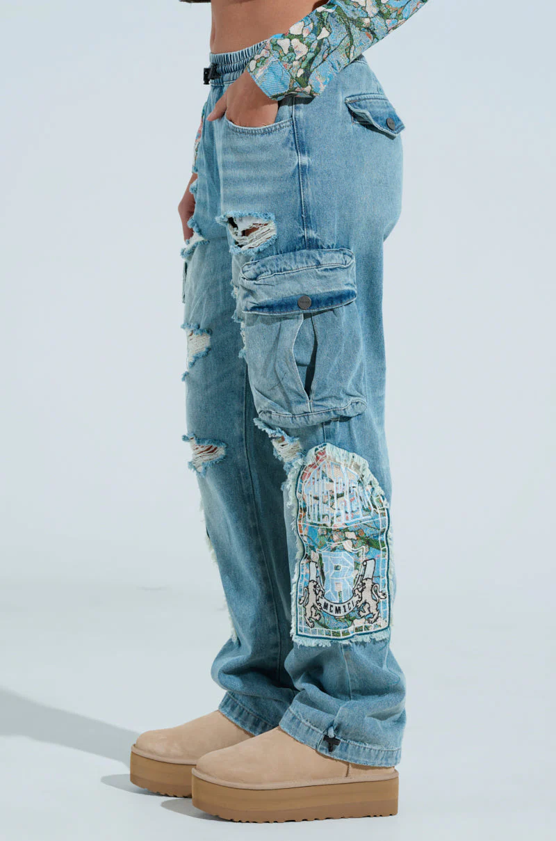OUT OF THIS WORLD DENIM JOGGER - Image 4