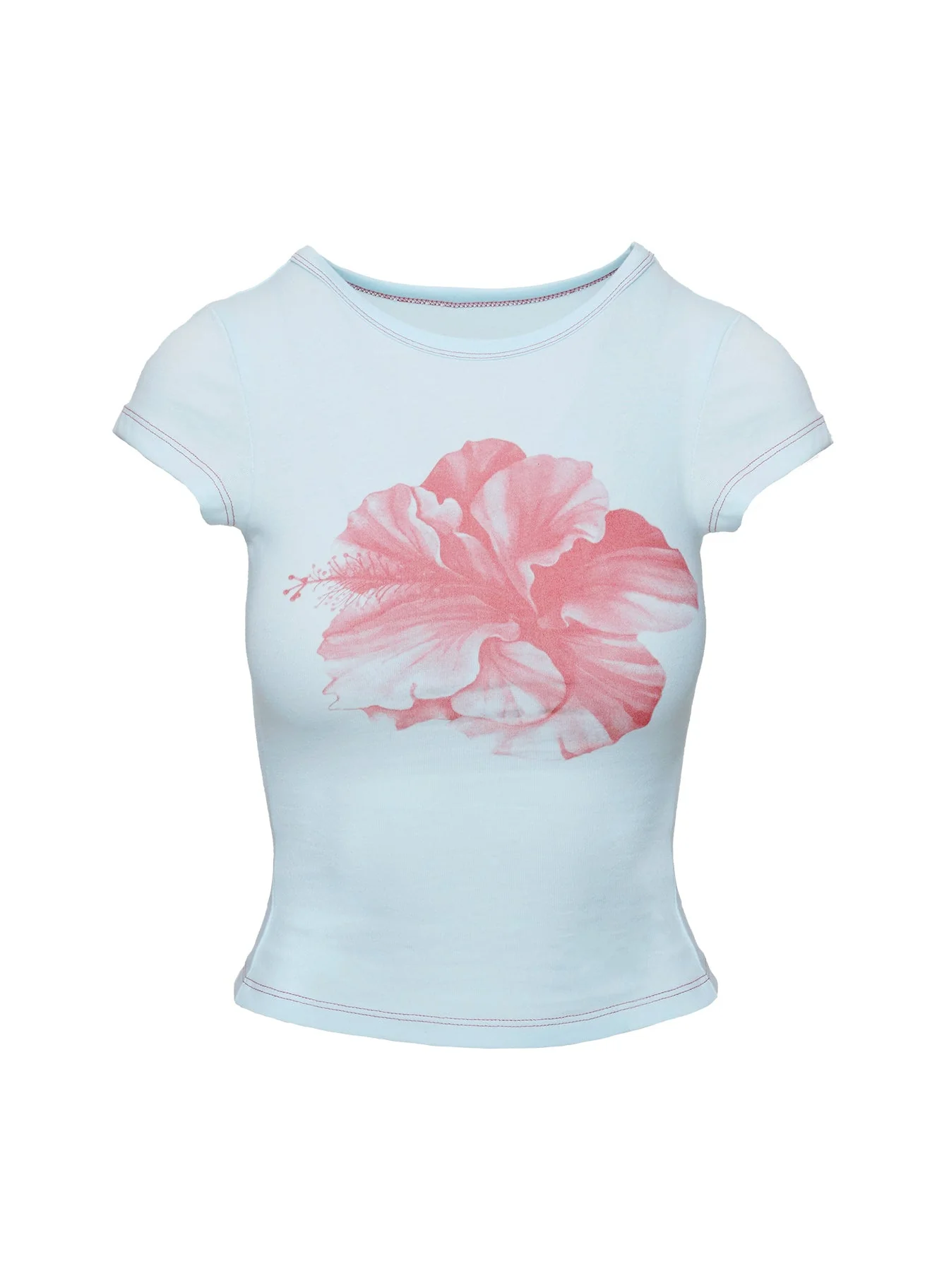 Owenz Hibiscus Baby Tee Blue - Image 13