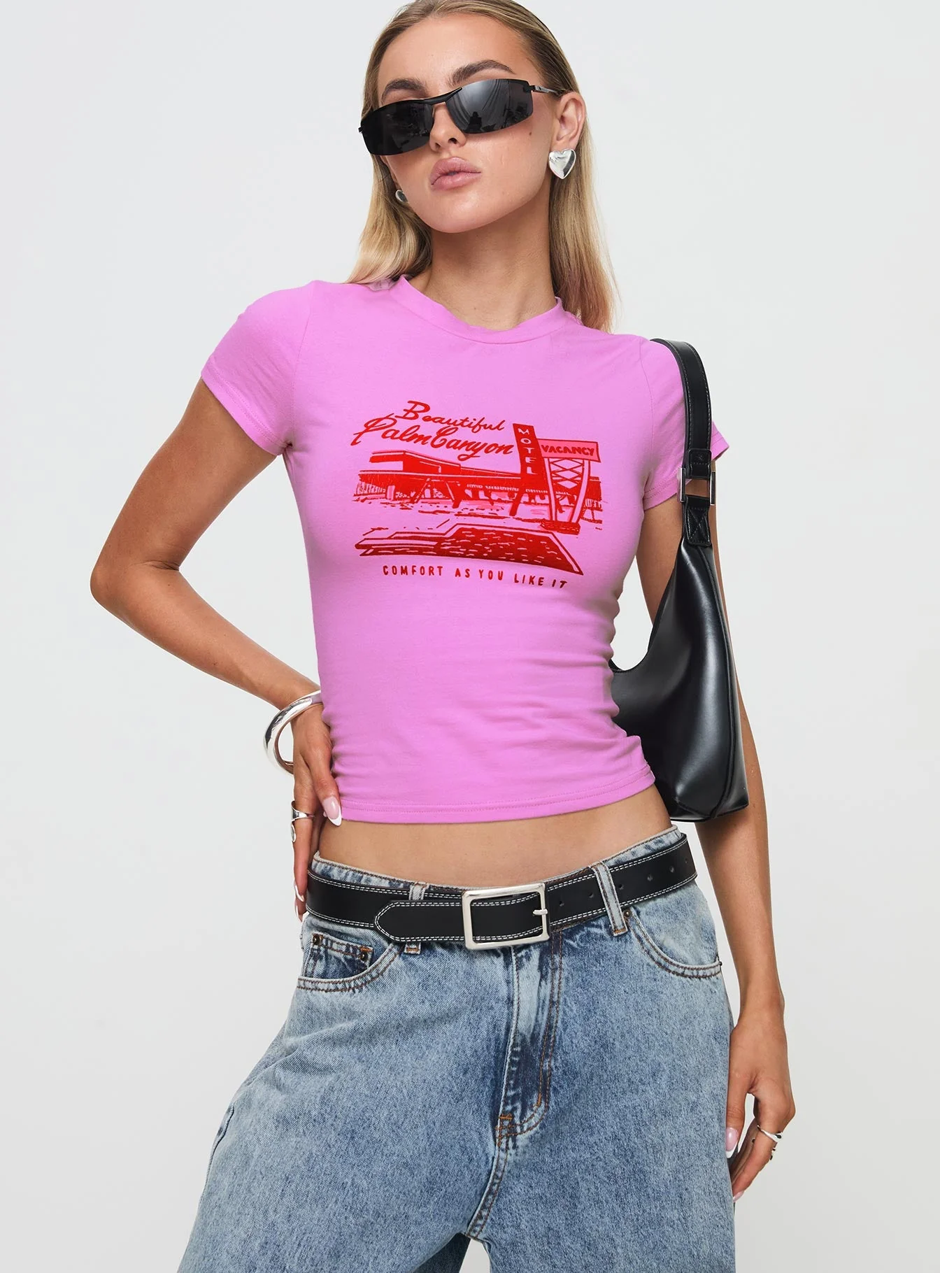 Palm Canyon Tee Pink - Image 2