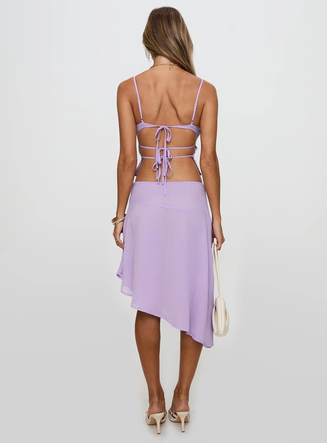 Pappilion Asymmetrical Skirt Lilac - Image 5