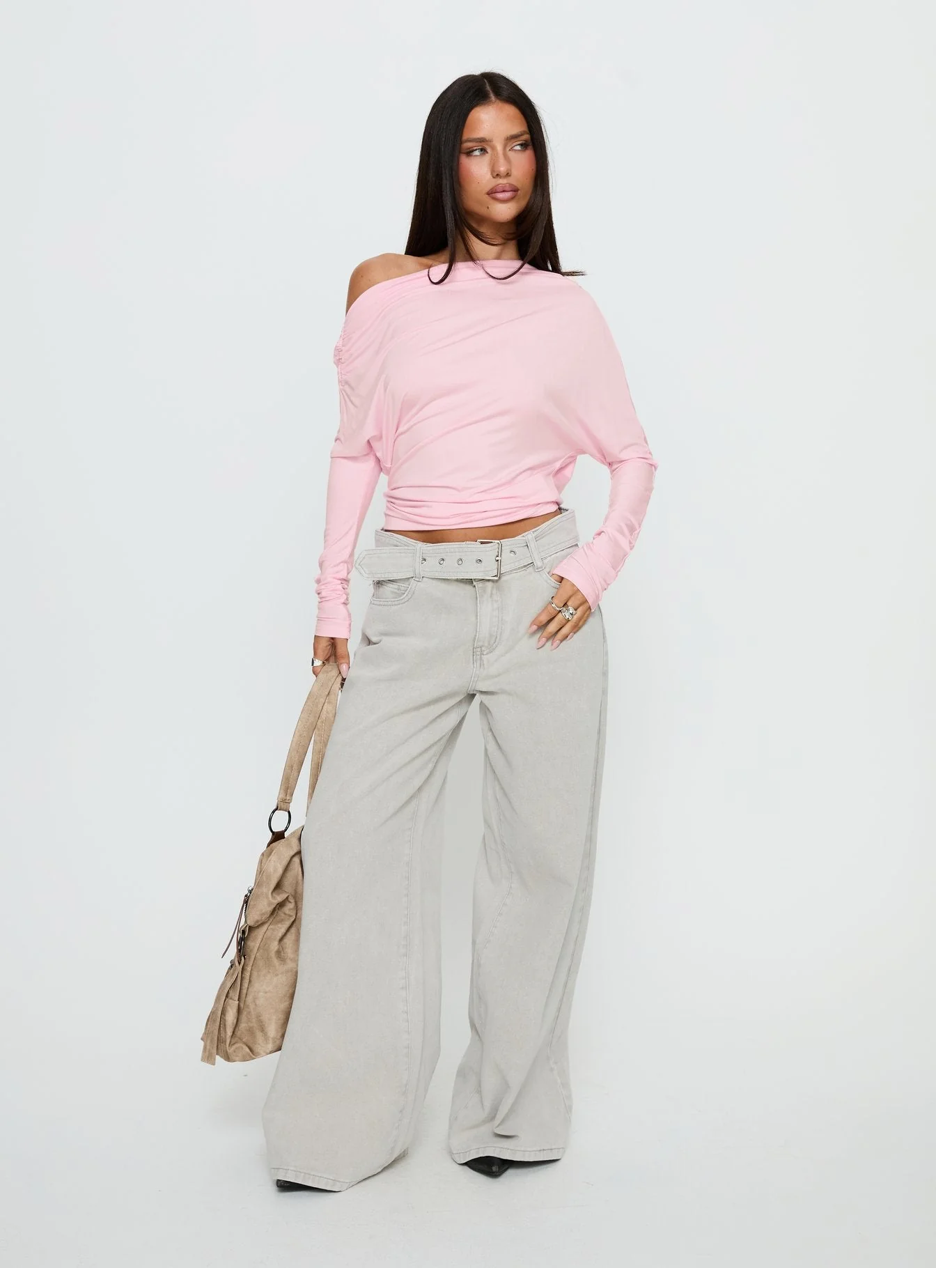 Party Hour Off Shoulder Top Pink - Image 3
