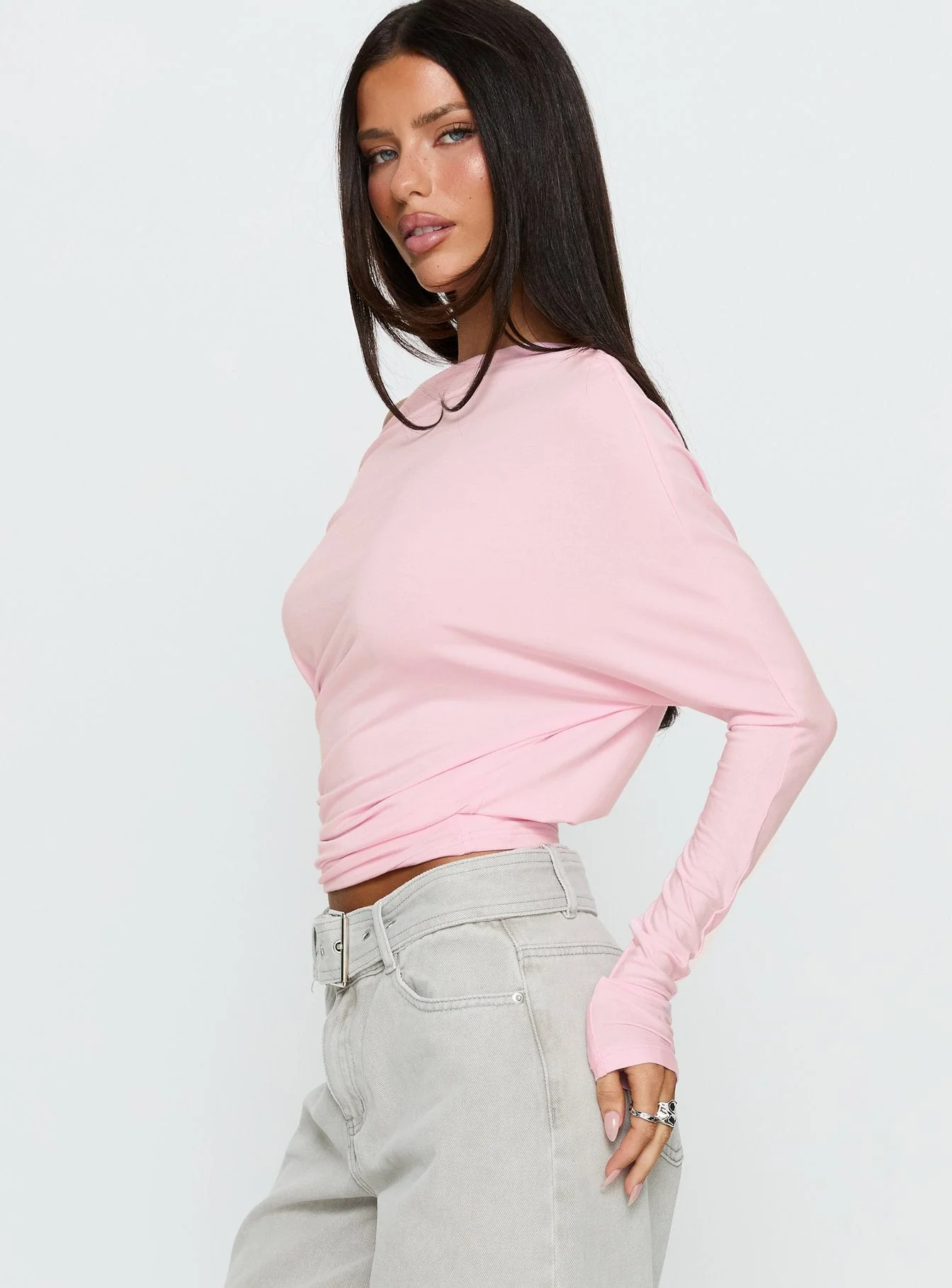 Party Hour Off Shoulder Top Pink - Image 4