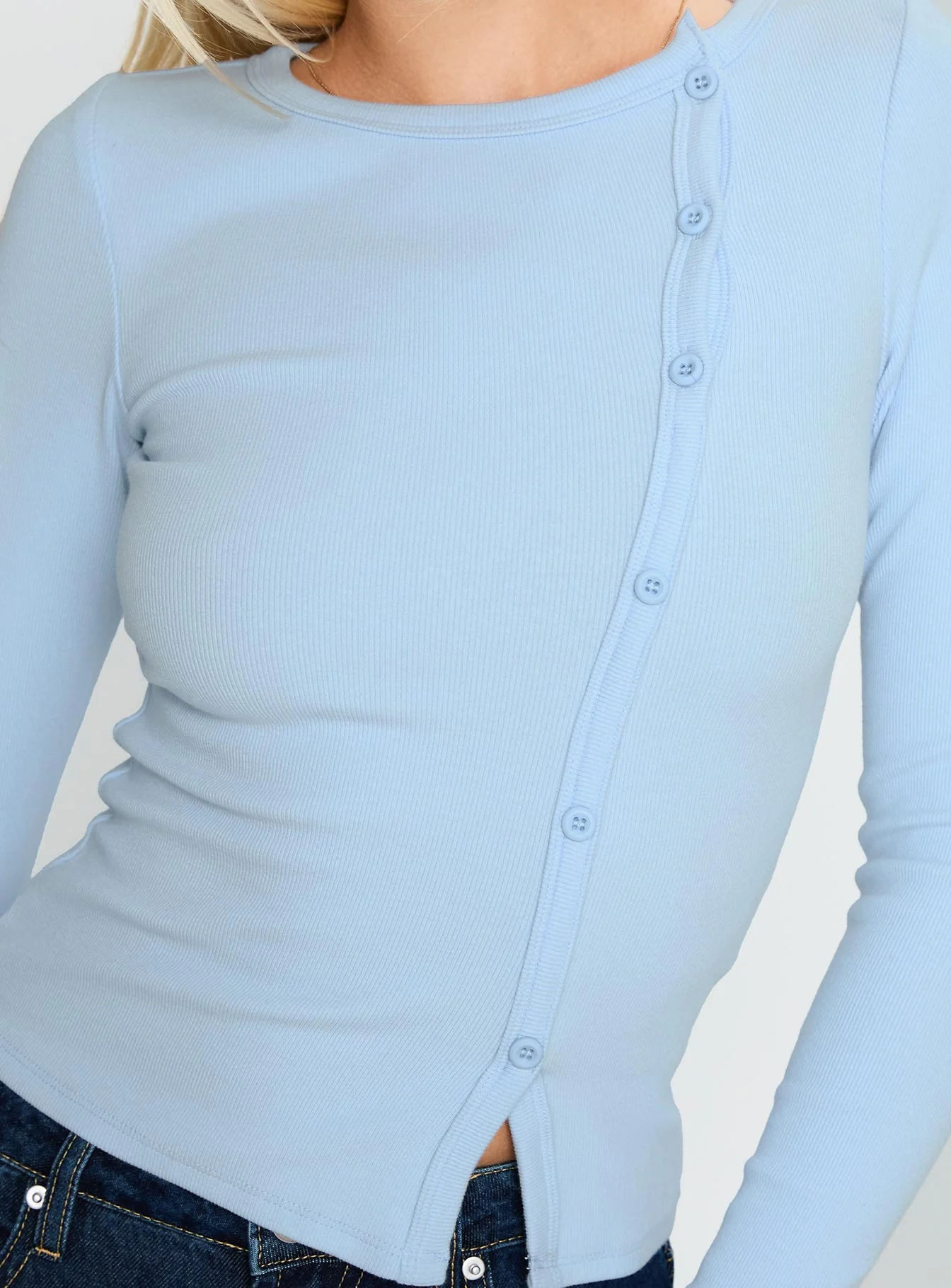 Passoni Long Sleeve Top Blue - Image 6
