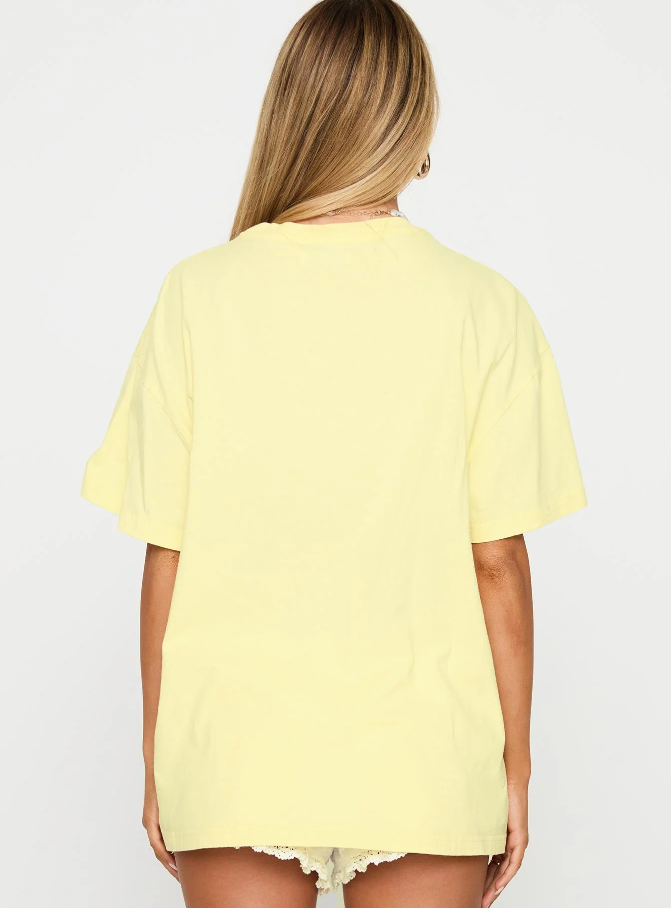 Pasta Makes You Fasta Oversized Tee Yellow - Image 5