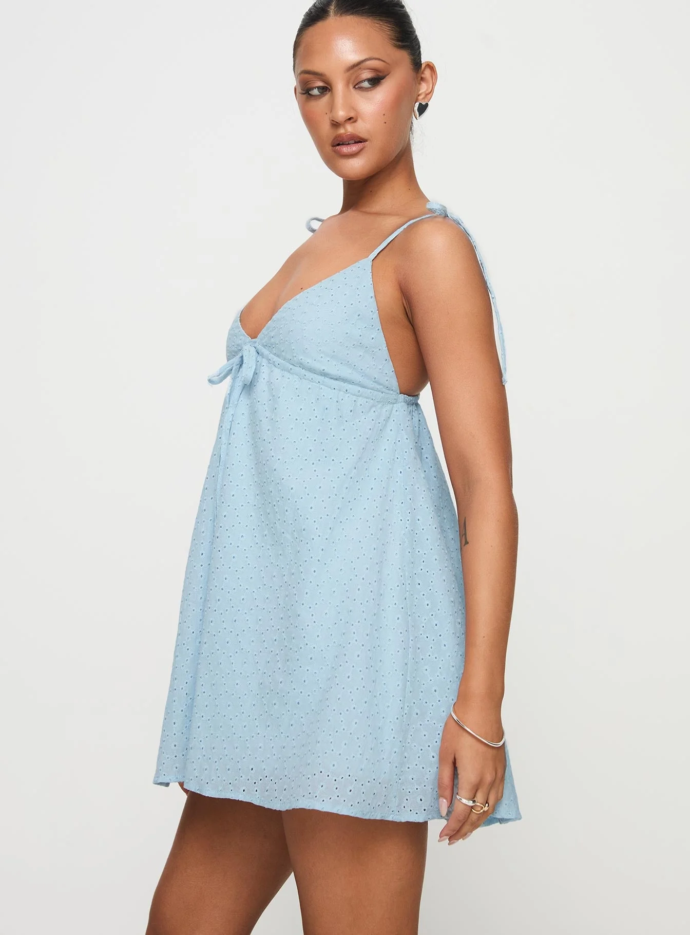 Pavlos Mini Dress Light Blue - Image 4