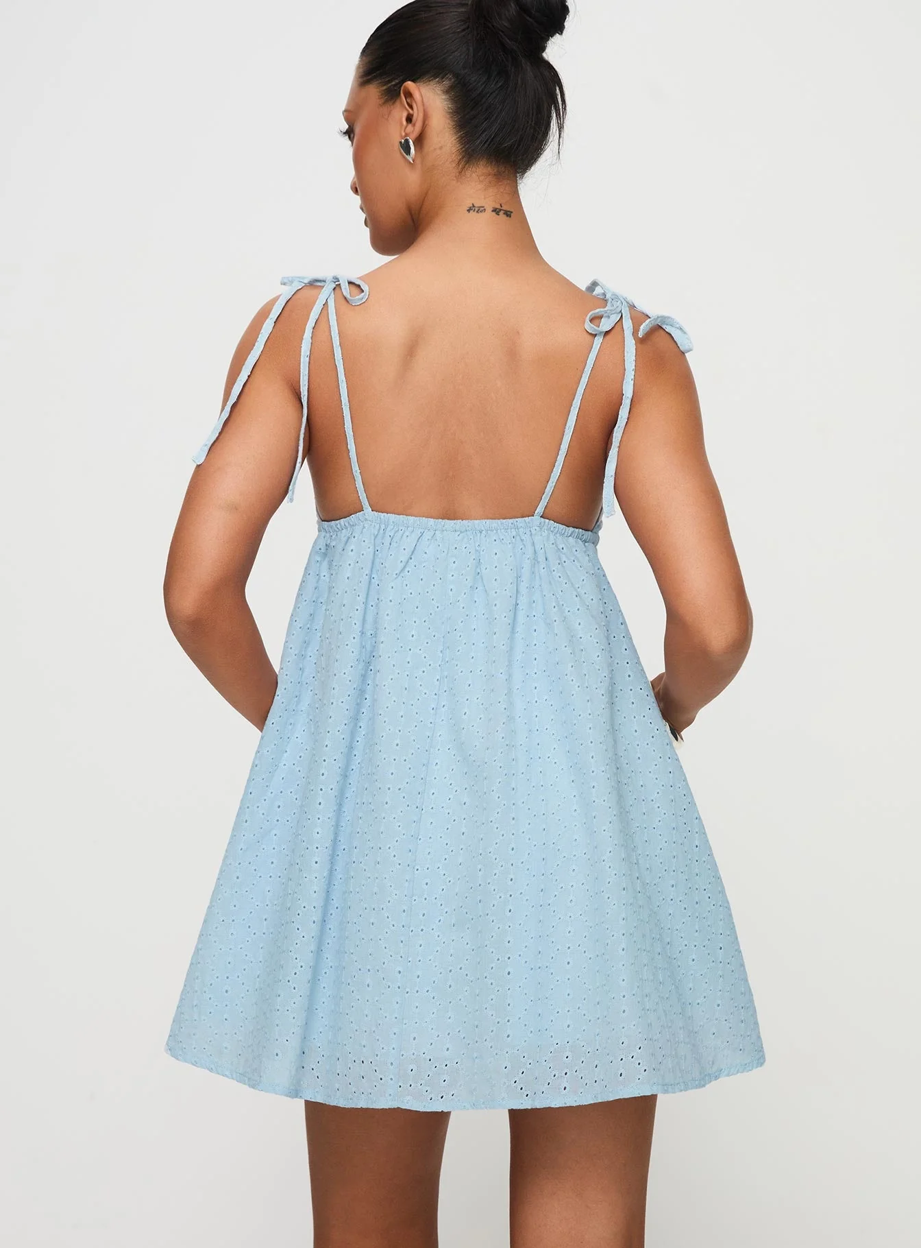 Pavlos Mini Dress Light Blue - Image 5