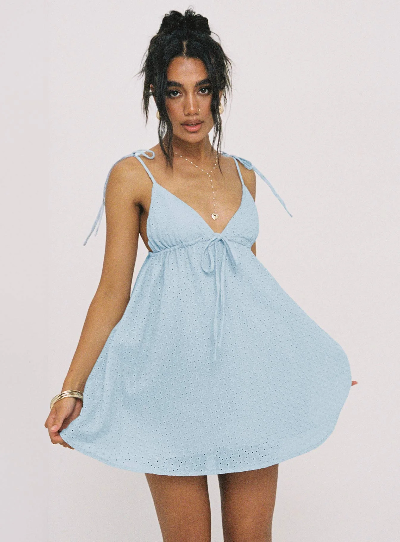Pavlos Mini Dress Light Blue - Image 9