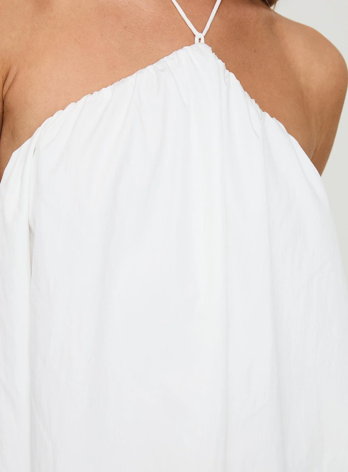 Peaco Halter Mini Dress White - Image 6