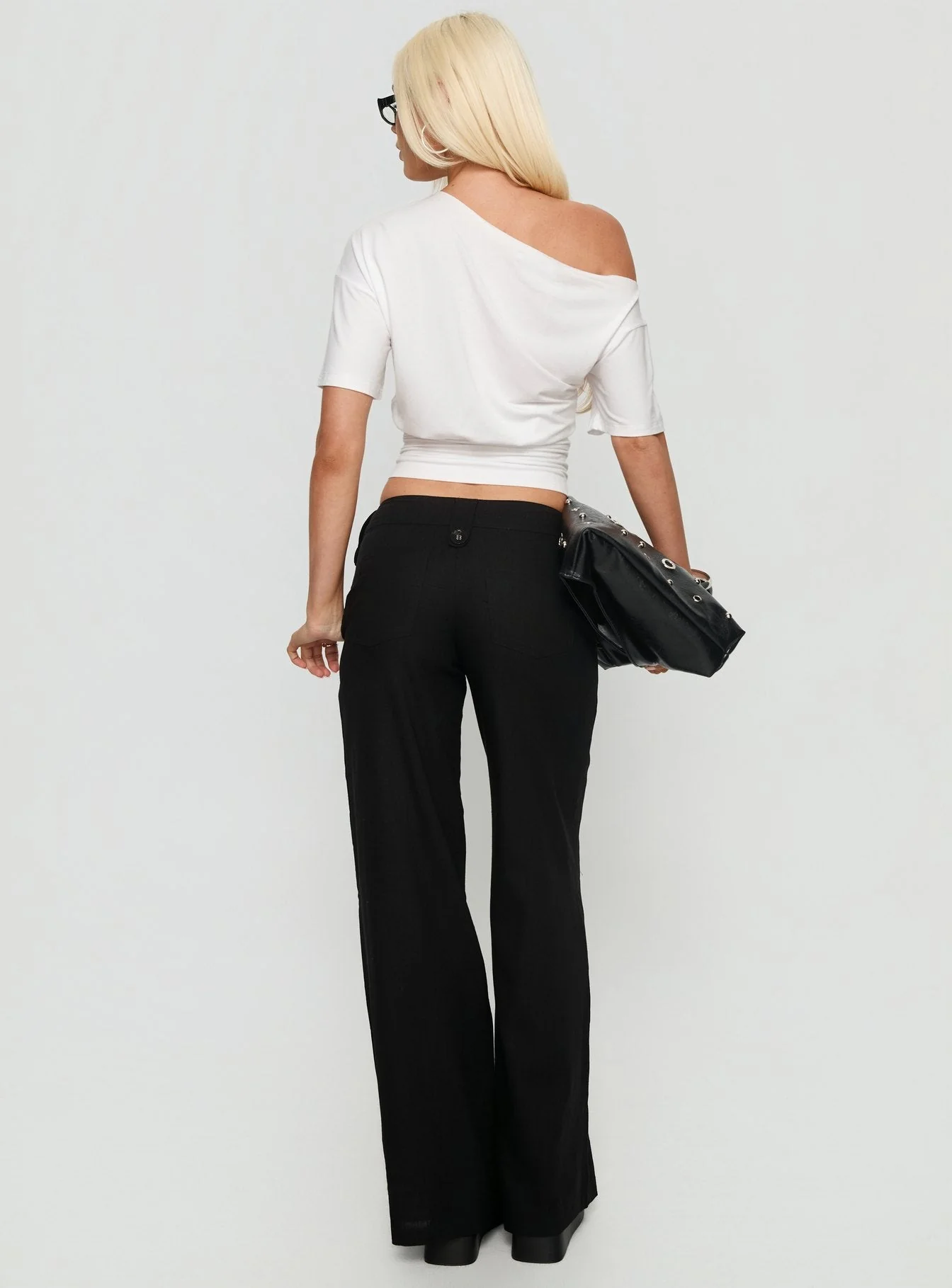 Pedra Wide Leg Pant Black - Image 4