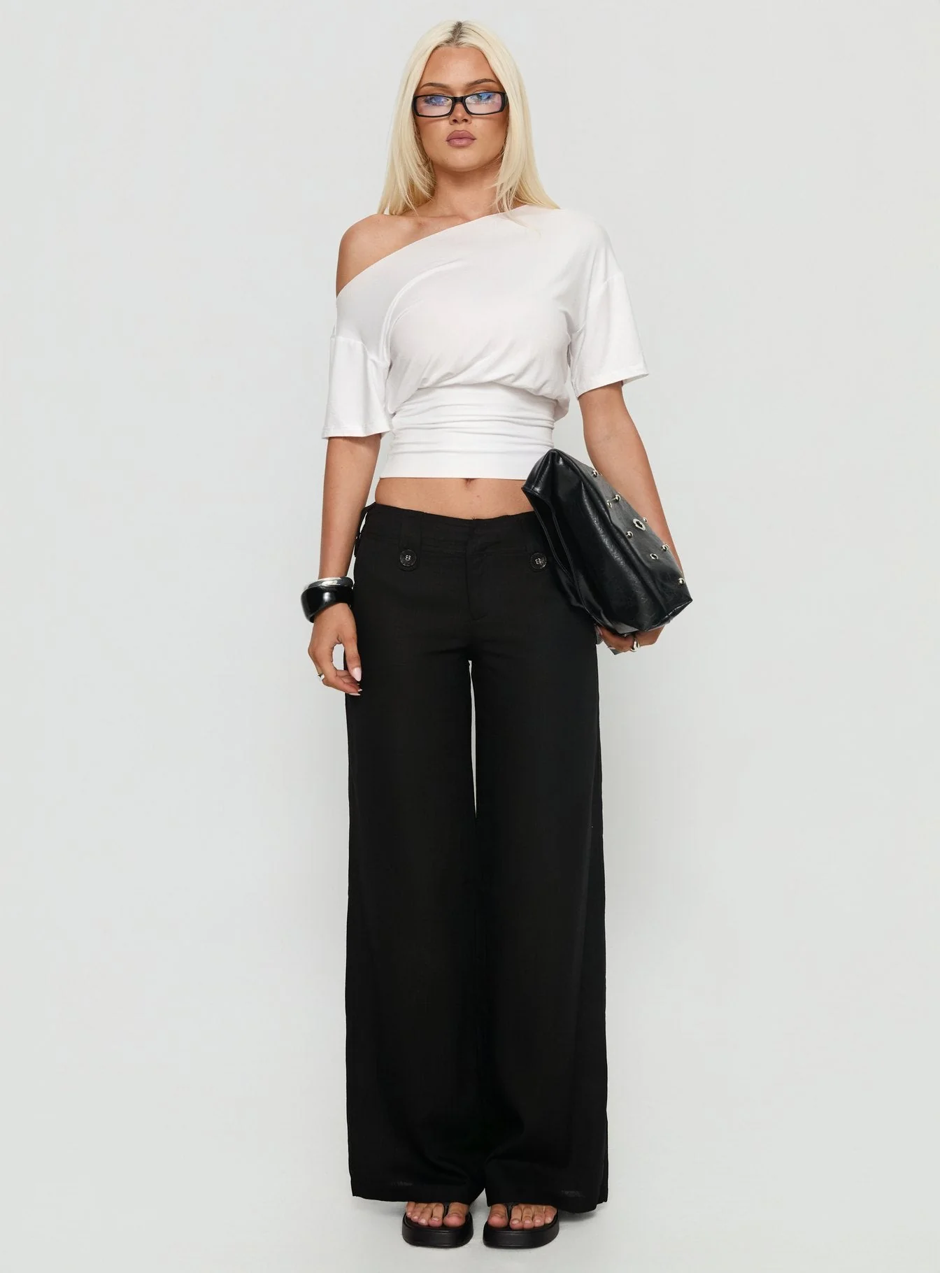 Pedra Wide Leg Pant Black - Image 6