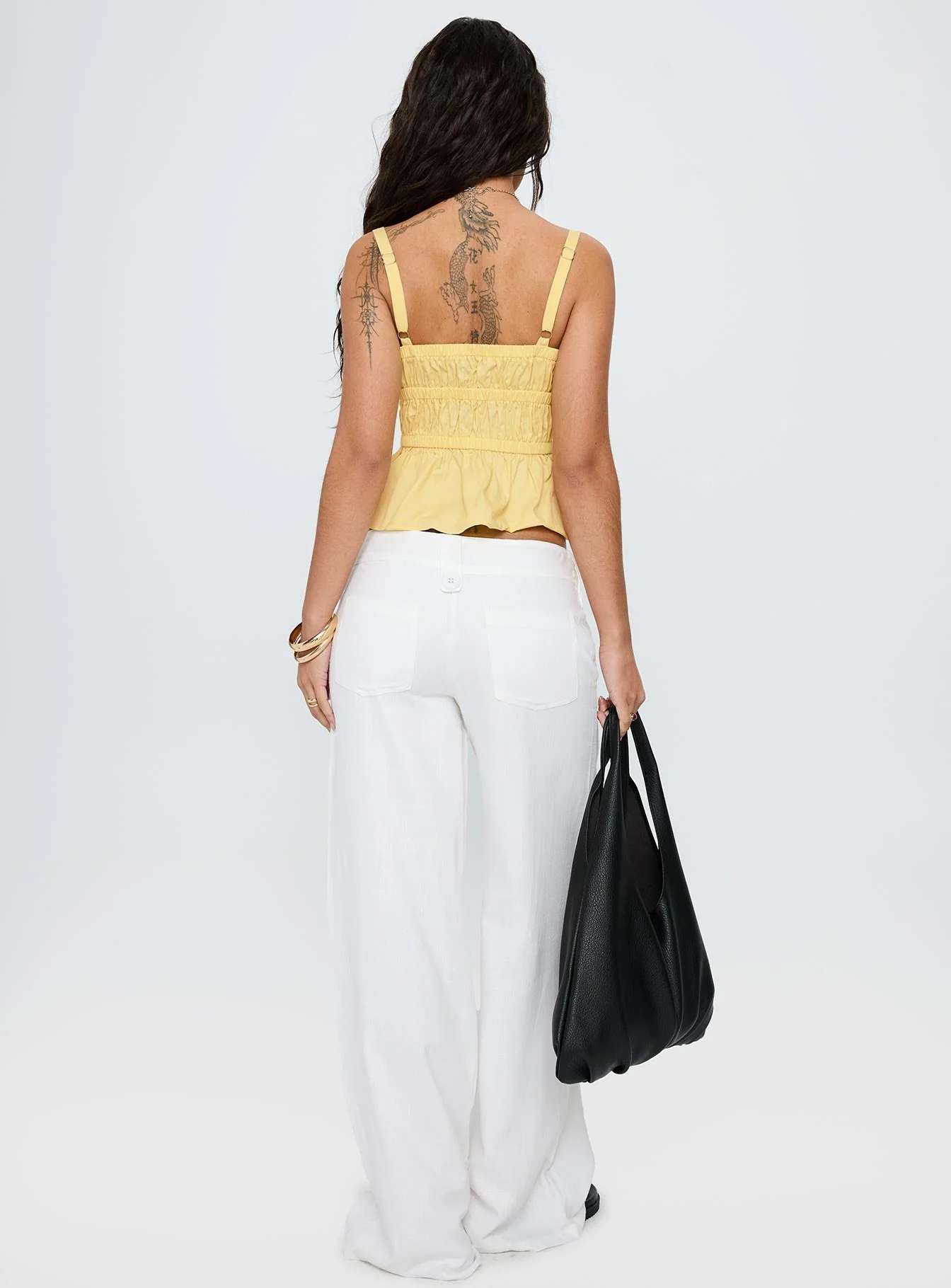 Pedra Wide Leg Pant White - Image 5