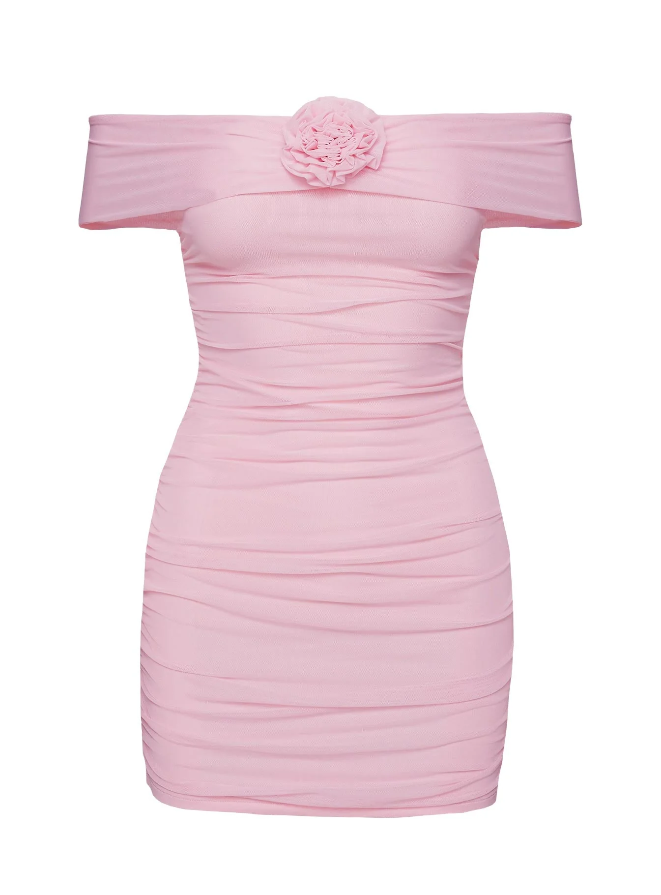 Penrose Off The Shoulder Mini Dress Pink - Image 5
