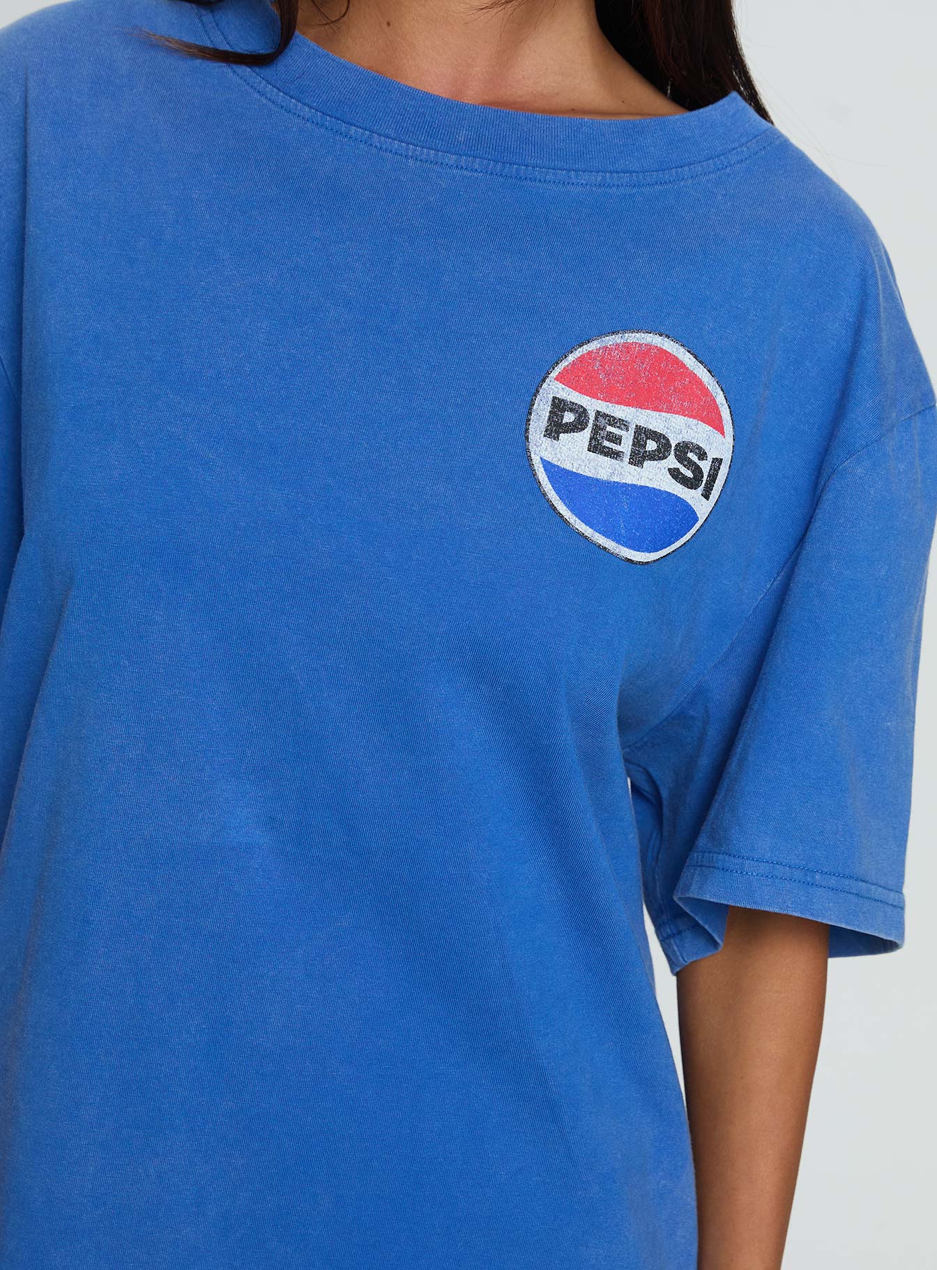 Pepsi Cola Oversized Graphic Top Blue - Image 5