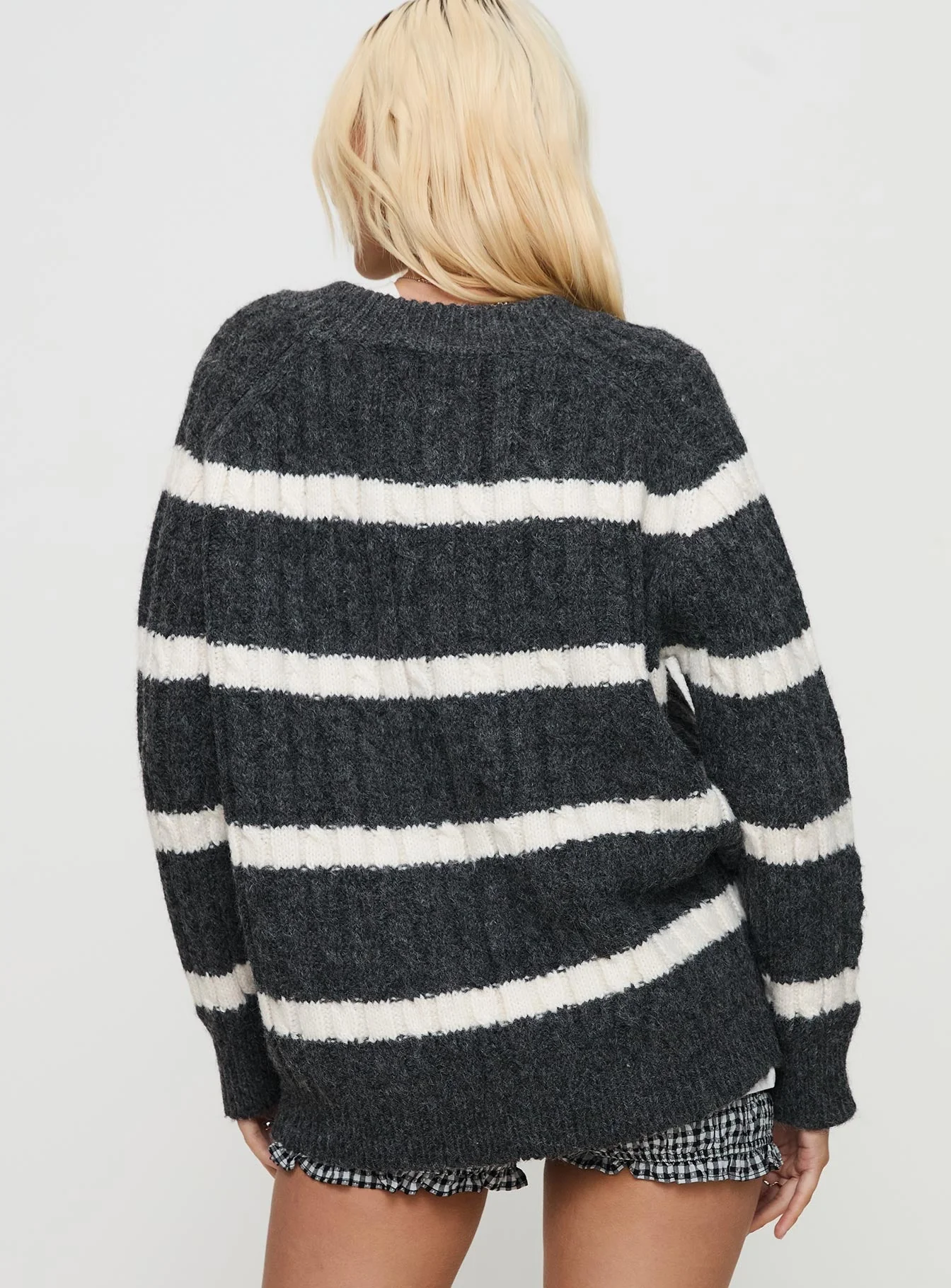 Percivill Knit Sweater Grey / Cream - Image 5