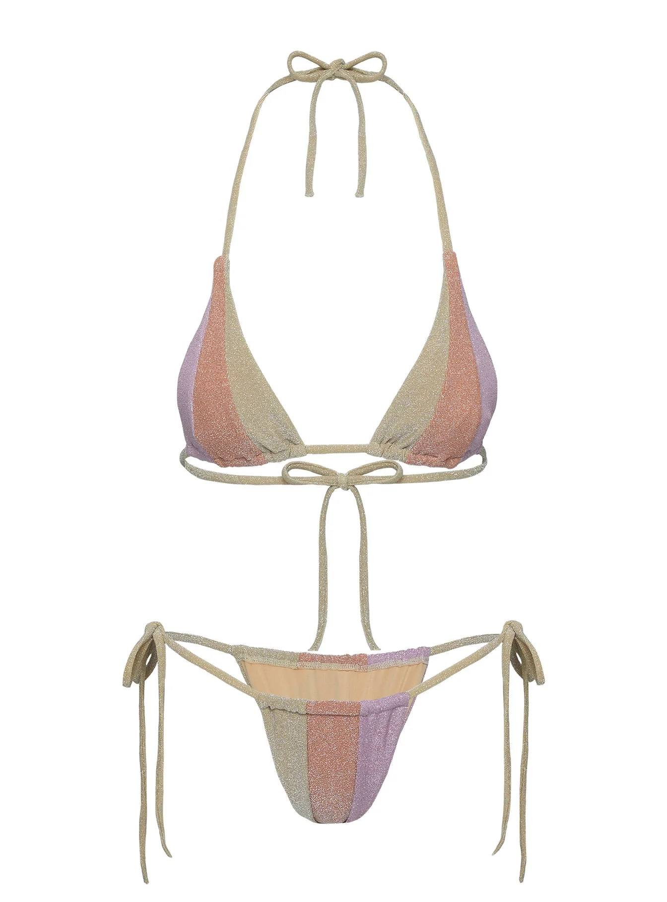 Perren Shine Triangle Bikini Top Multi - Image 5
