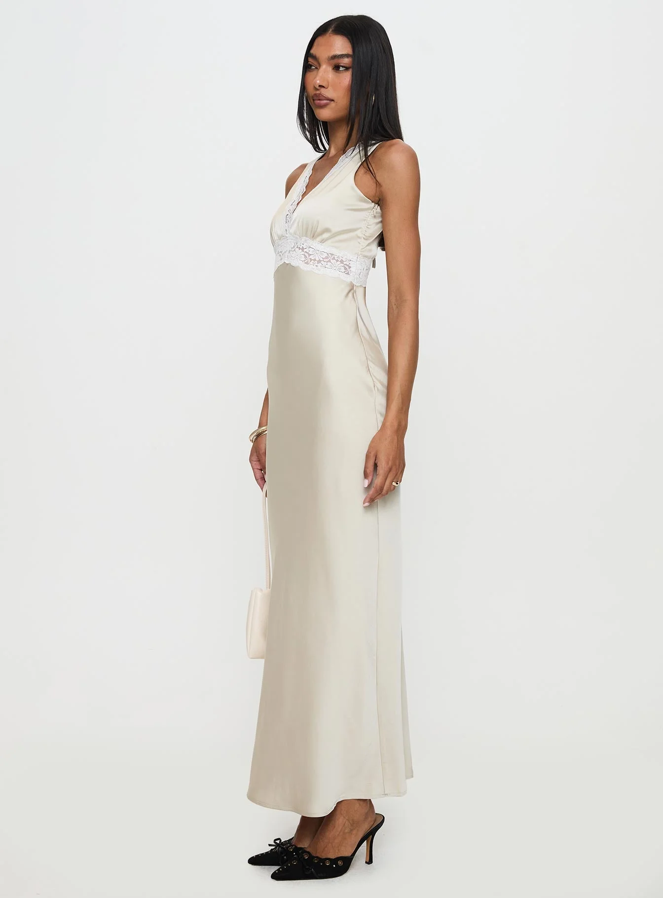 Persefonie Lace Maxi Dress Champagne - Image 4