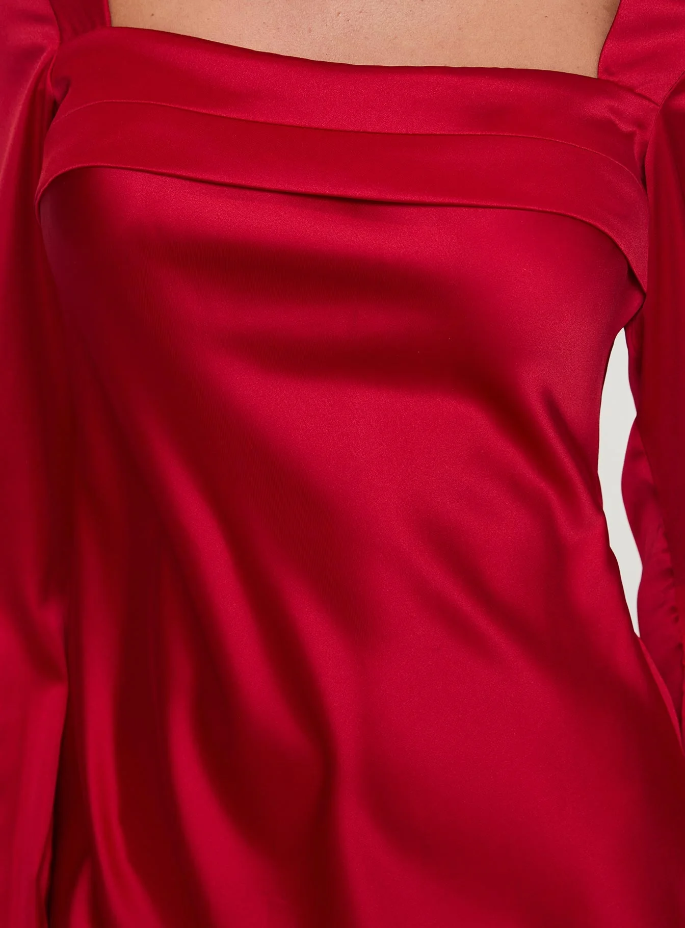 Phillipa Long Sleeve Mini Dress Red - Image 6
