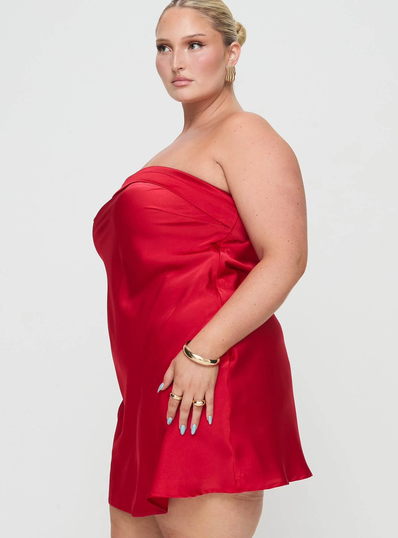 Phillipa Mini Dress Red Curve - Image 4