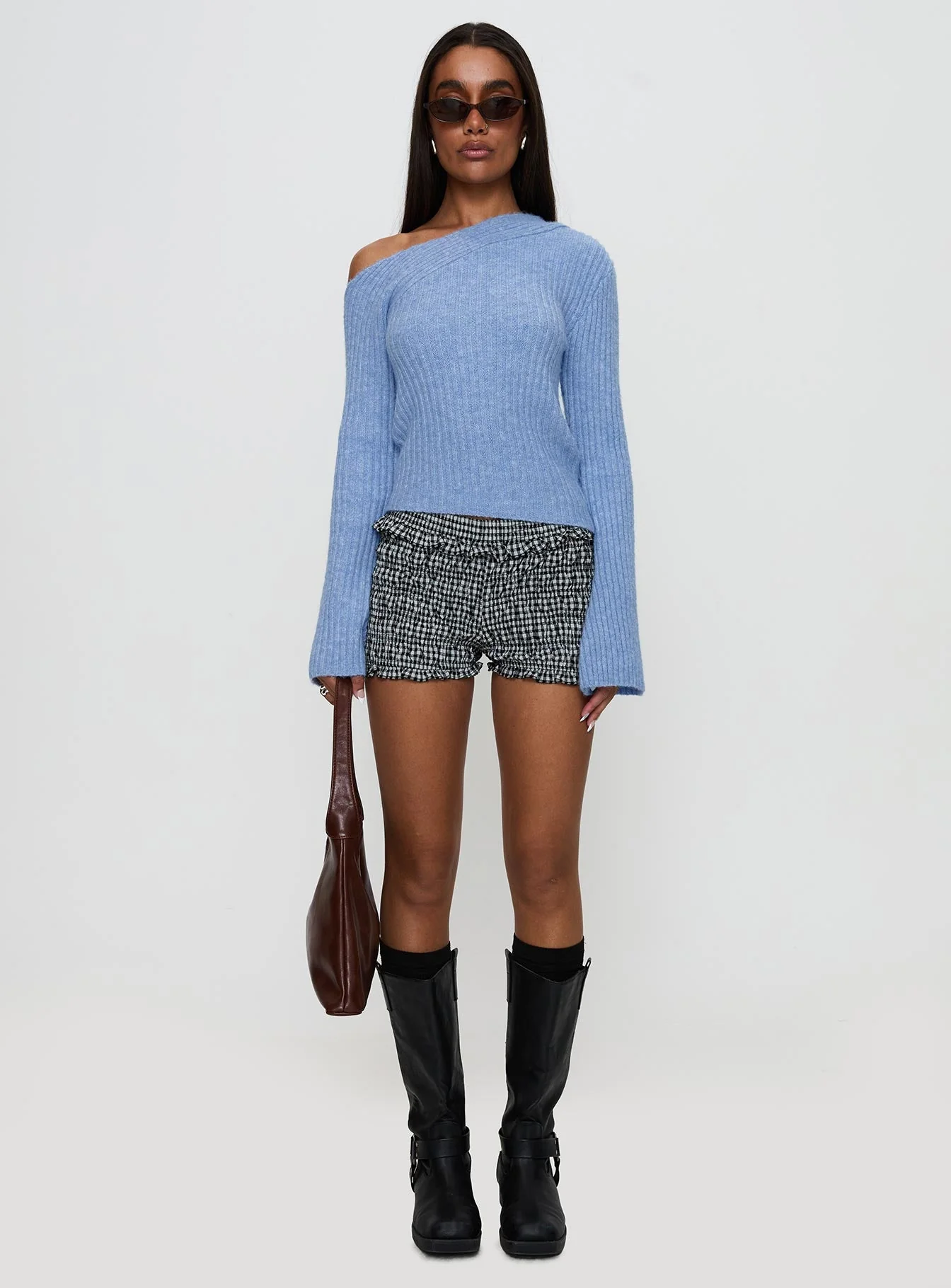 Phillips Cold Shoulder Sweater Blue - Image 7
