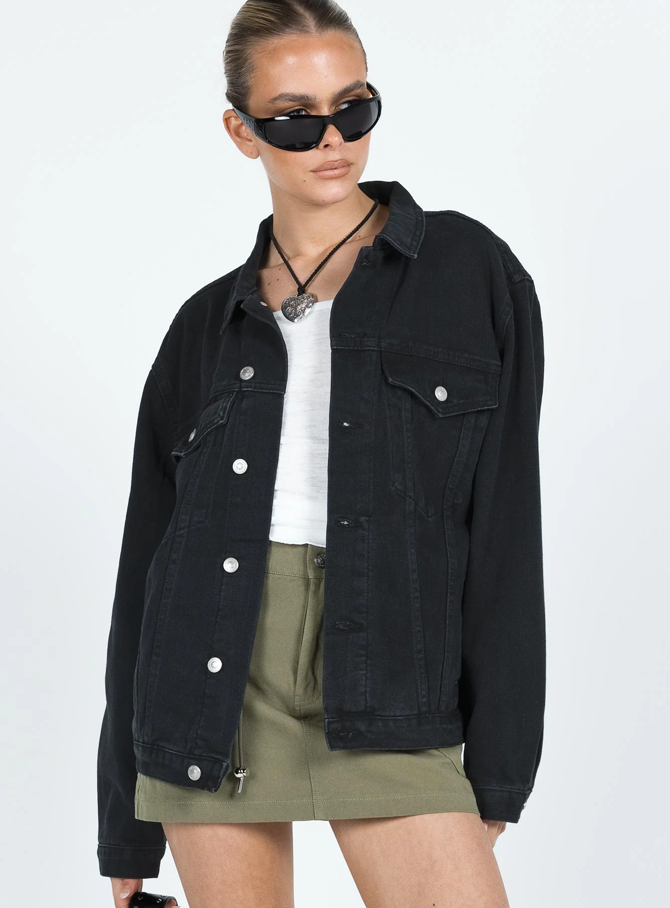 Phoenix Denim Jacket Black - Image 2