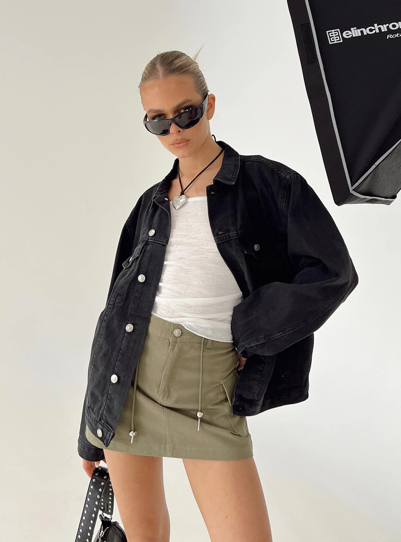 Phoenix Denim Jacket Black - Image 6