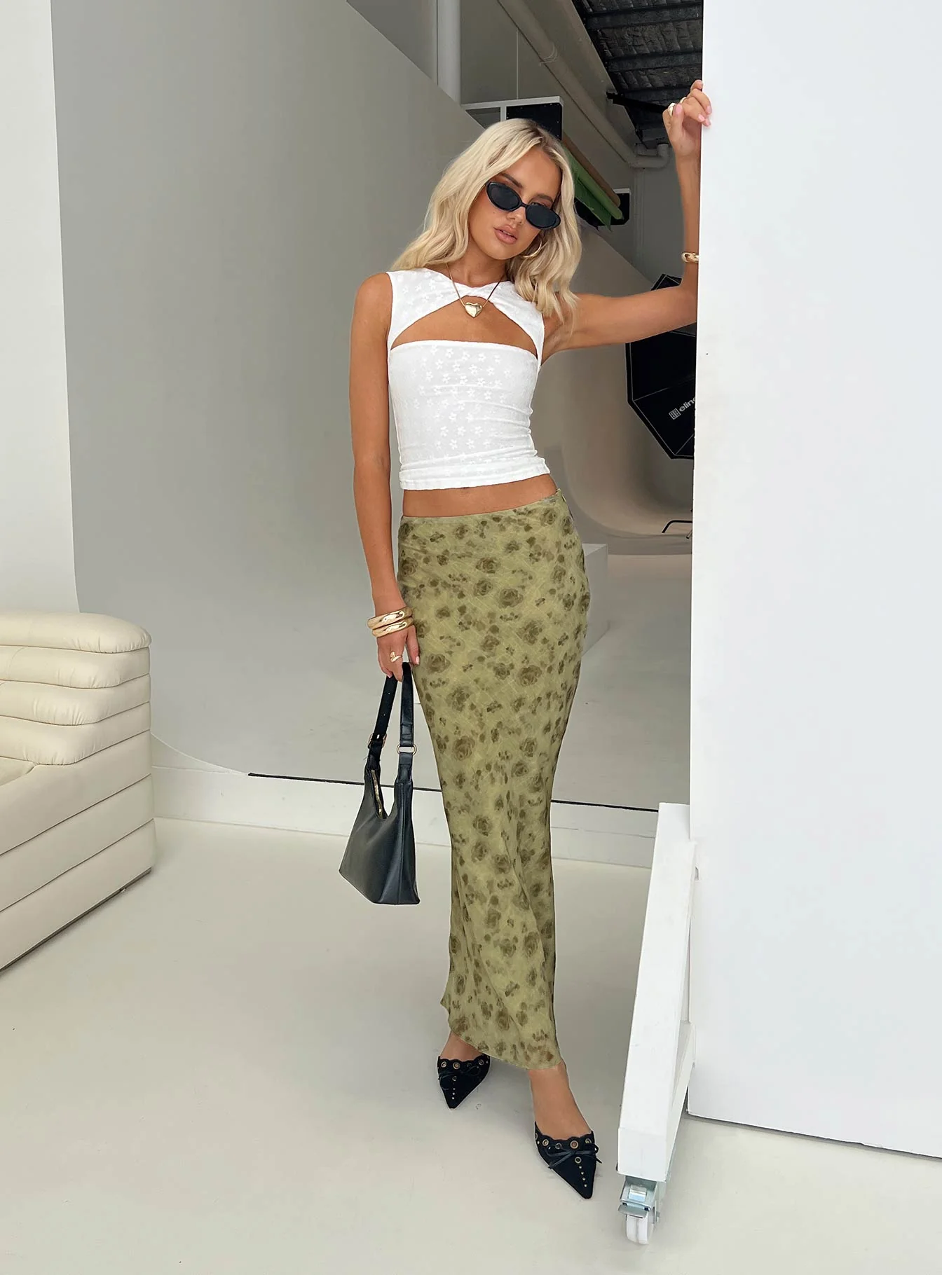 Piazia Maxi Skirt Green - Image 8
