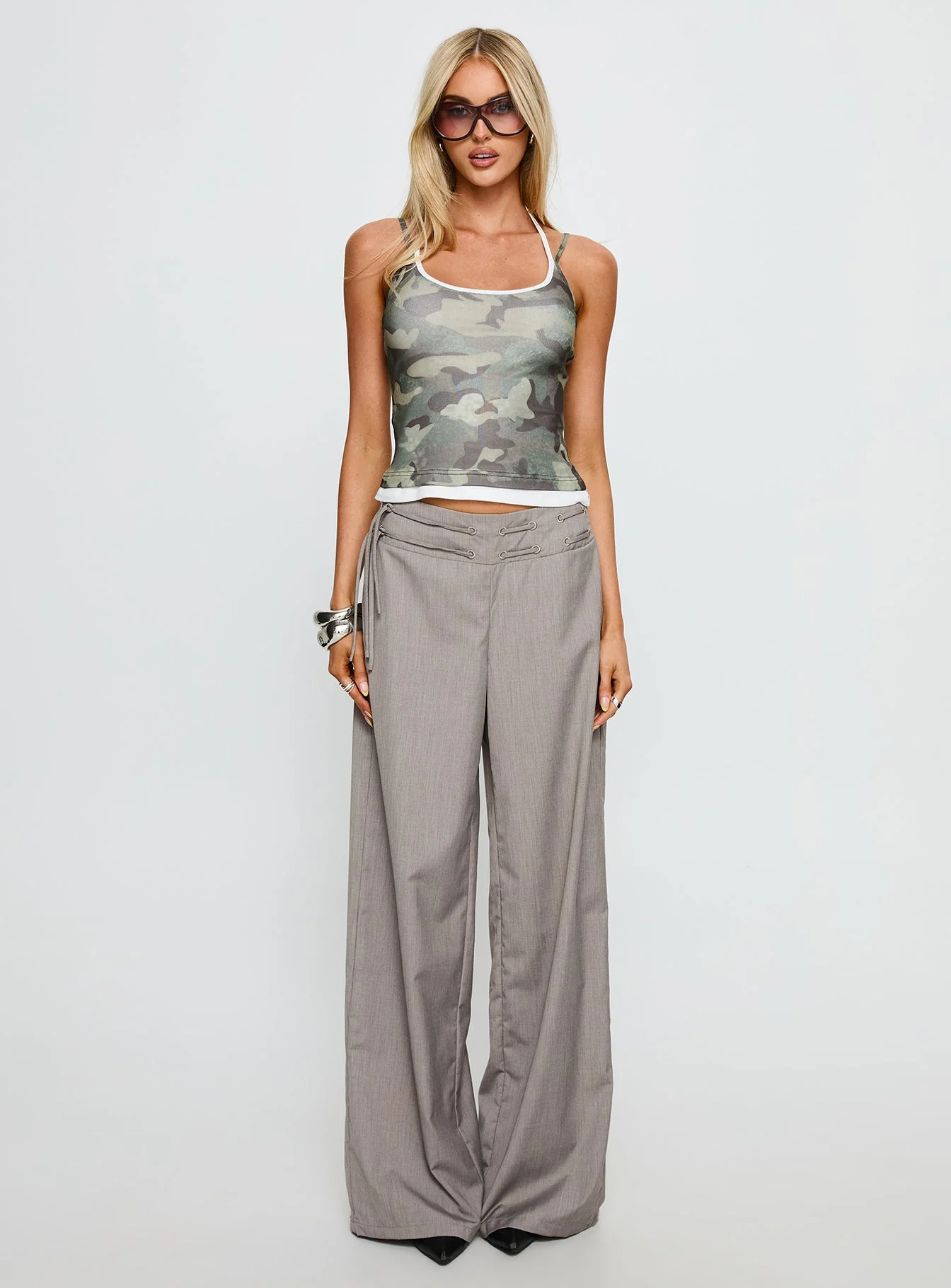 Piera Layered Cami Top Camo - Image 7