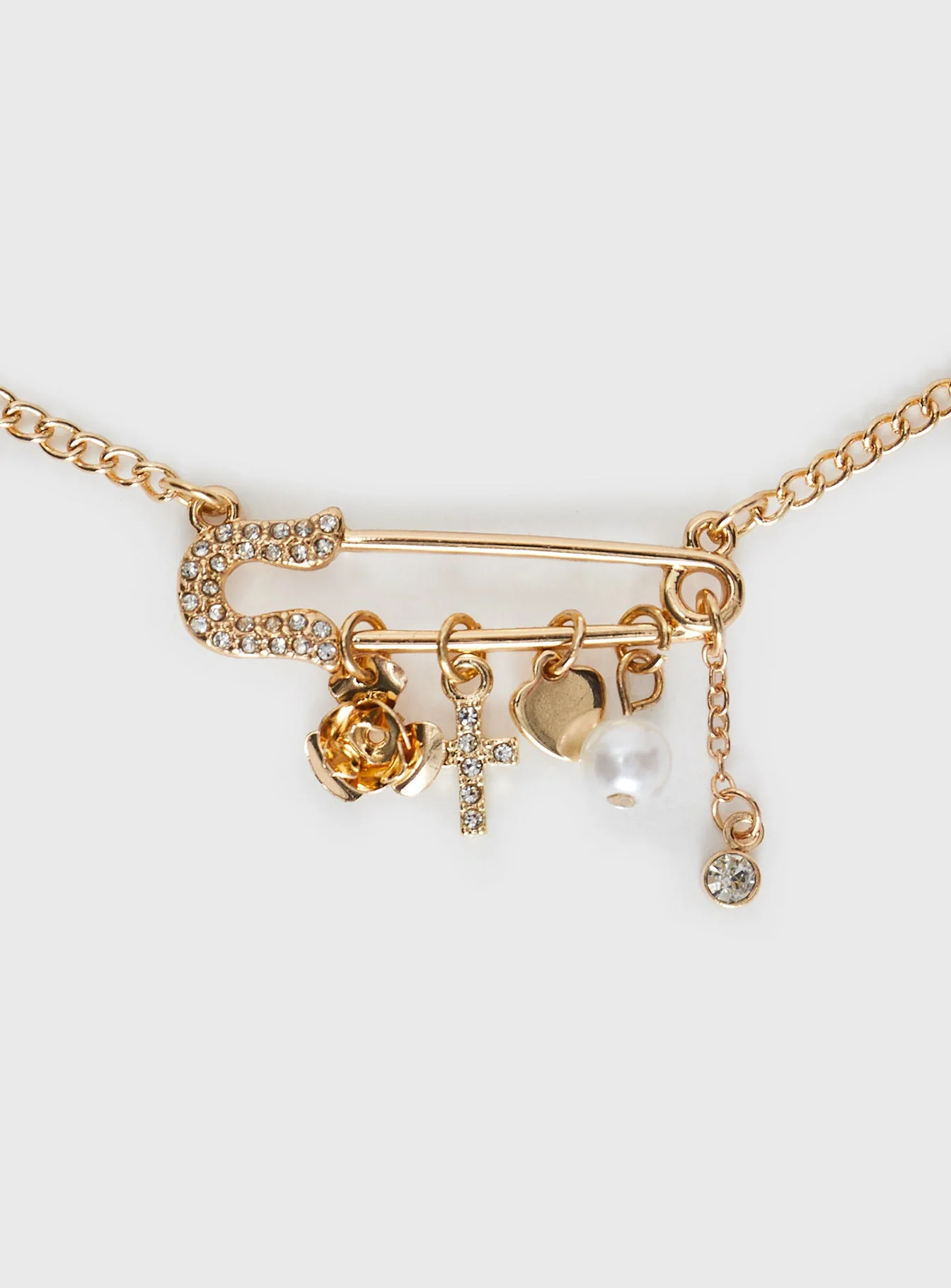 Pin Me Up Necklace Gold - Image 3