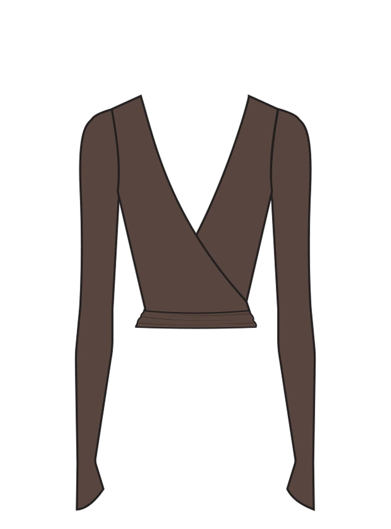 Pirouette Active Wrap Top Brown - Image 10