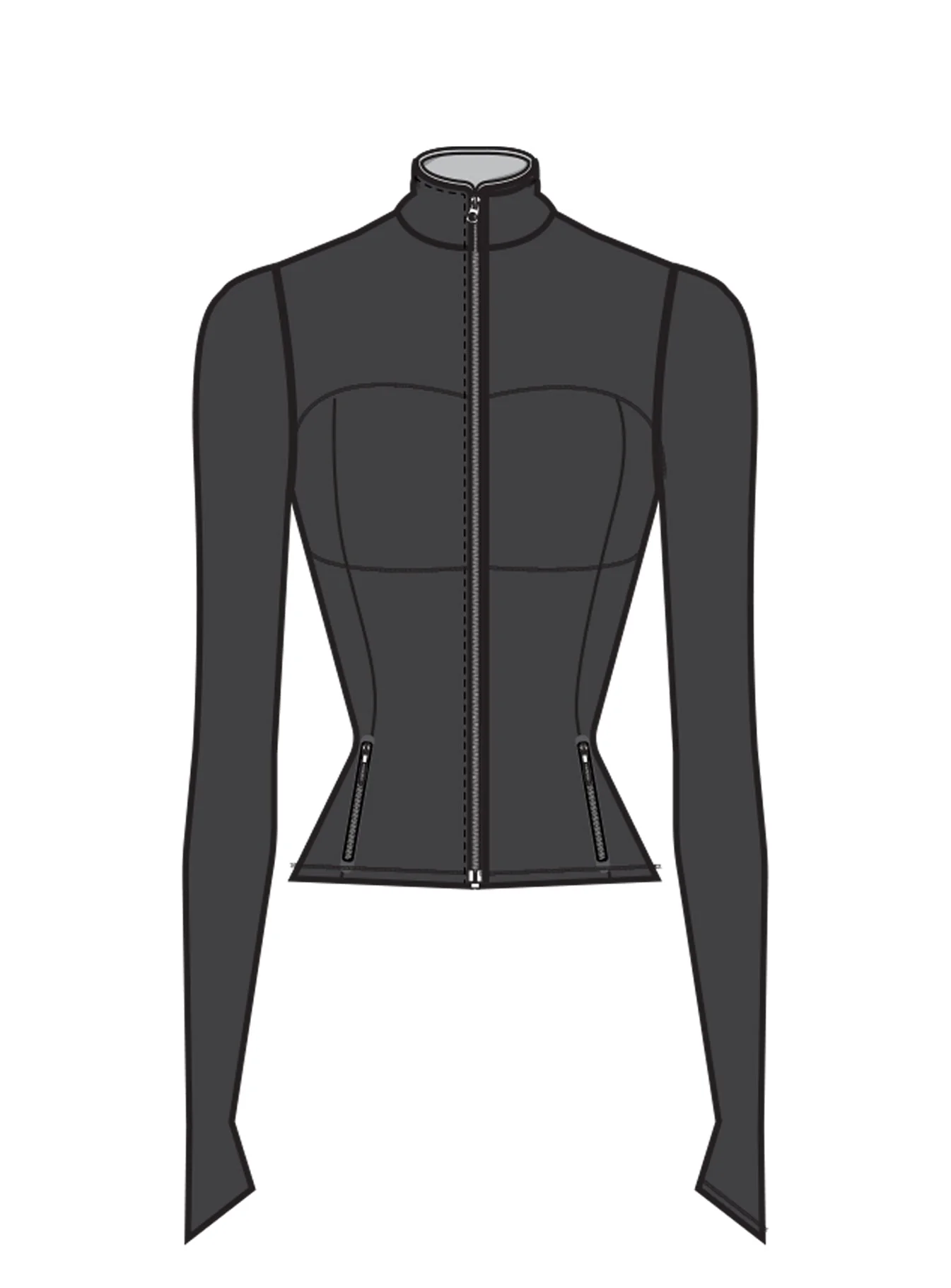 Pivot Active Zip Through Jacket Black - Image 9