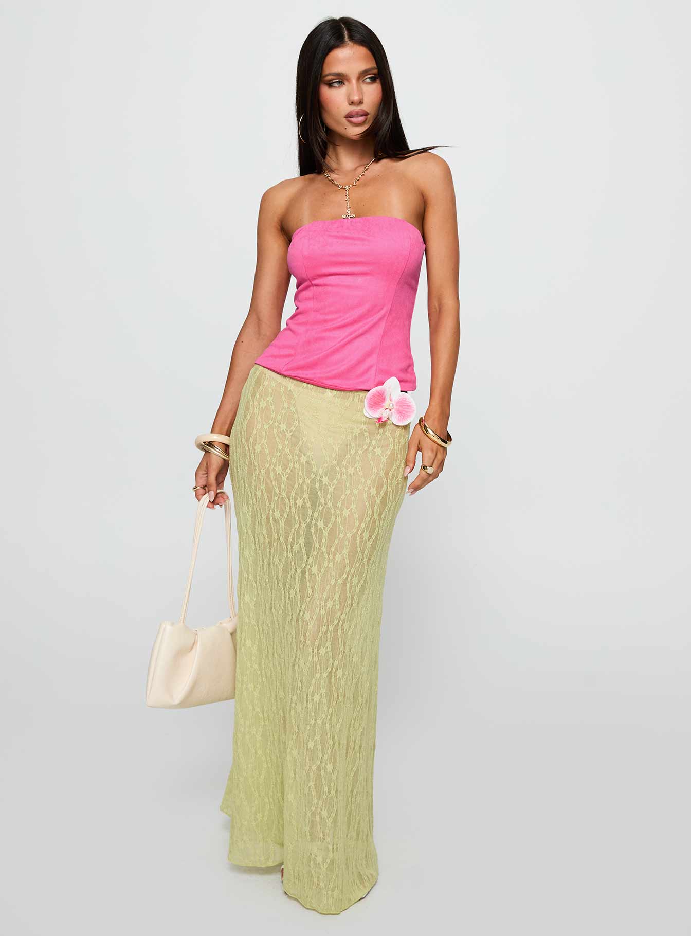 Plotline Strapless Top Pink - Image 3