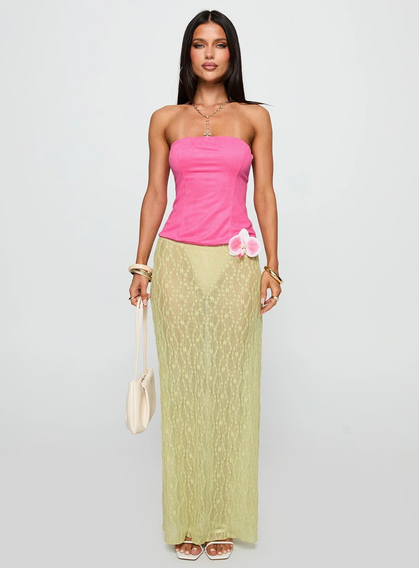 Plotline Strapless Top Pink - Image 7
