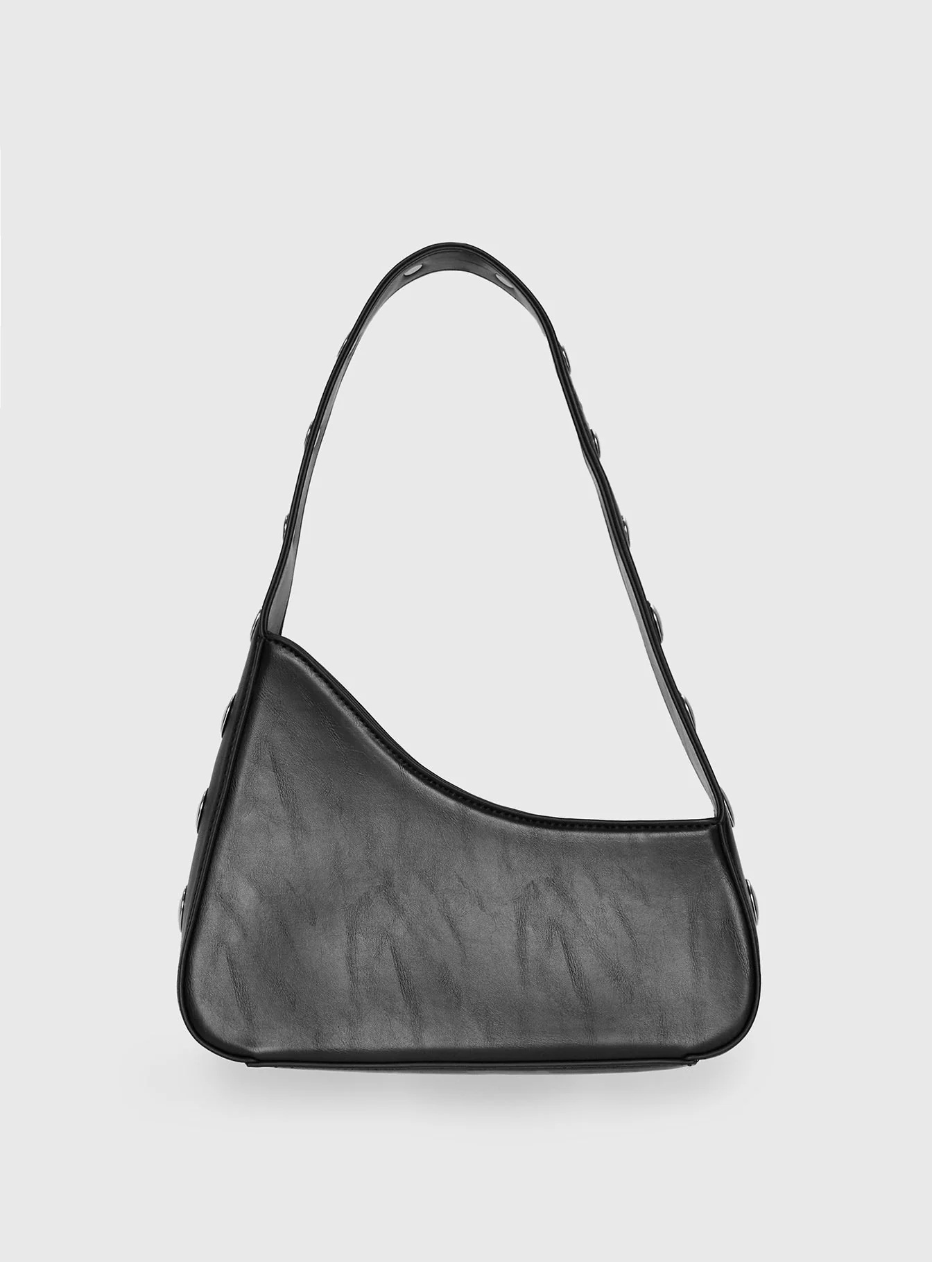 Popular Slanted Shoulder Bag Black - Image 2