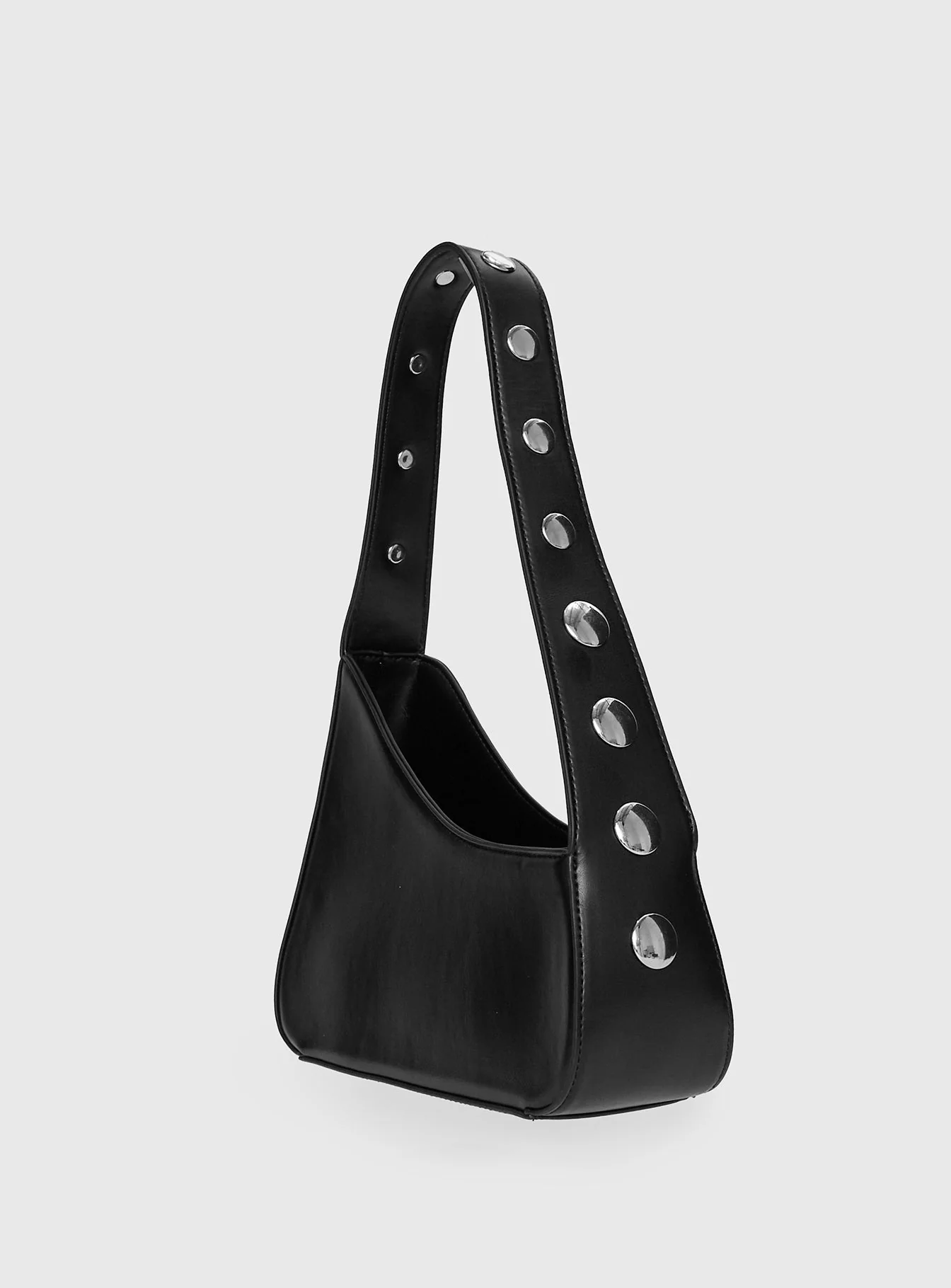 Popular Slanted Shoulder Bag Black - Image 3