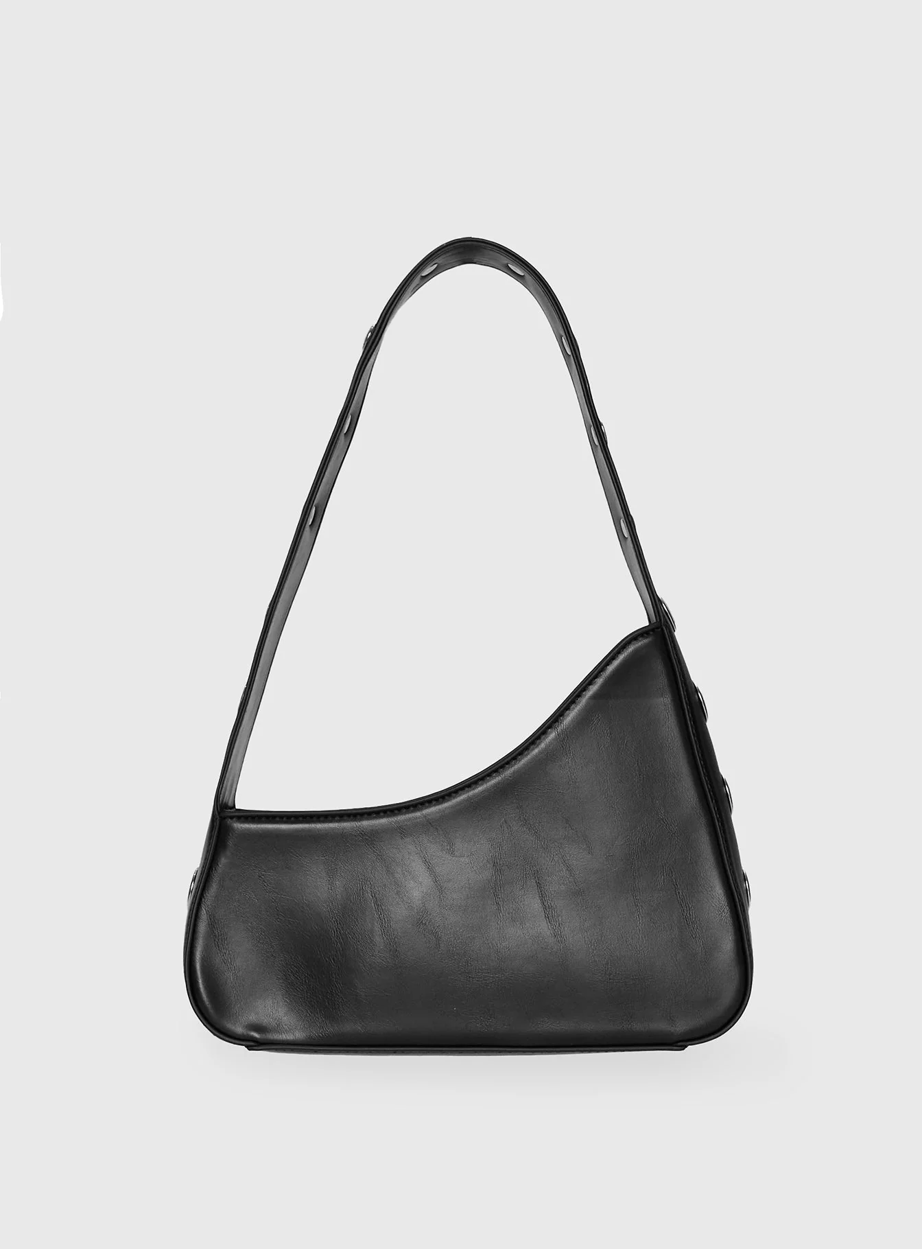Popular Slanted Shoulder Bag Black - Image 4