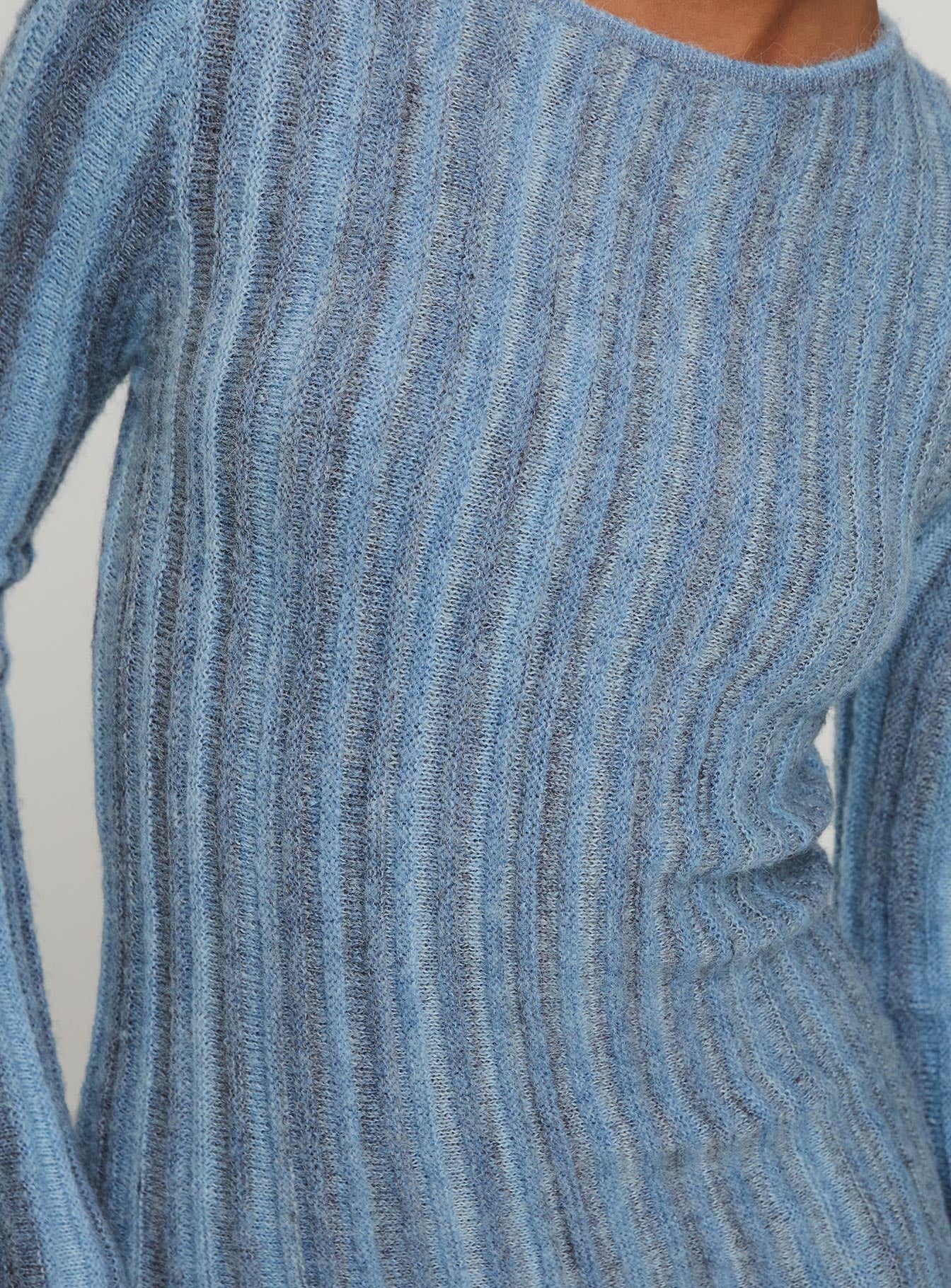 Postcodes Long Sleeve Mini Dress Blue - Image 5