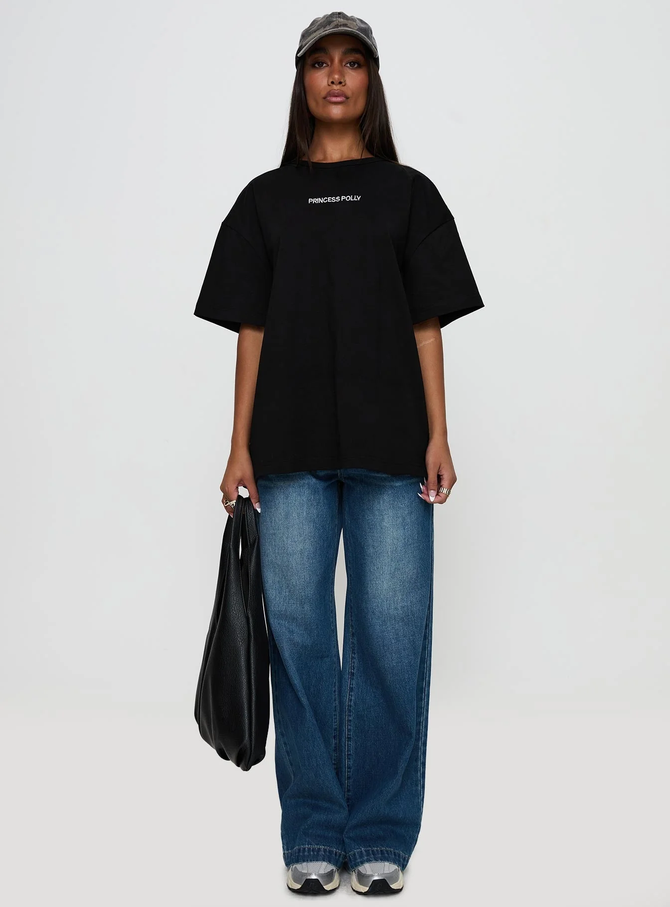 Power Play Active Oversized Tee Black - Image 7