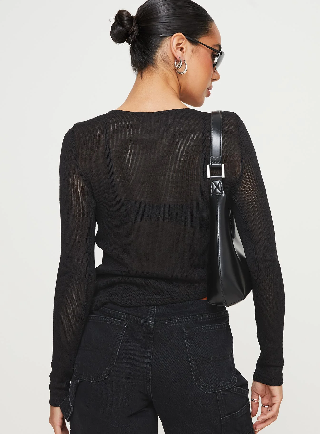 Pratt Long Sleeve Top Black - Image 5