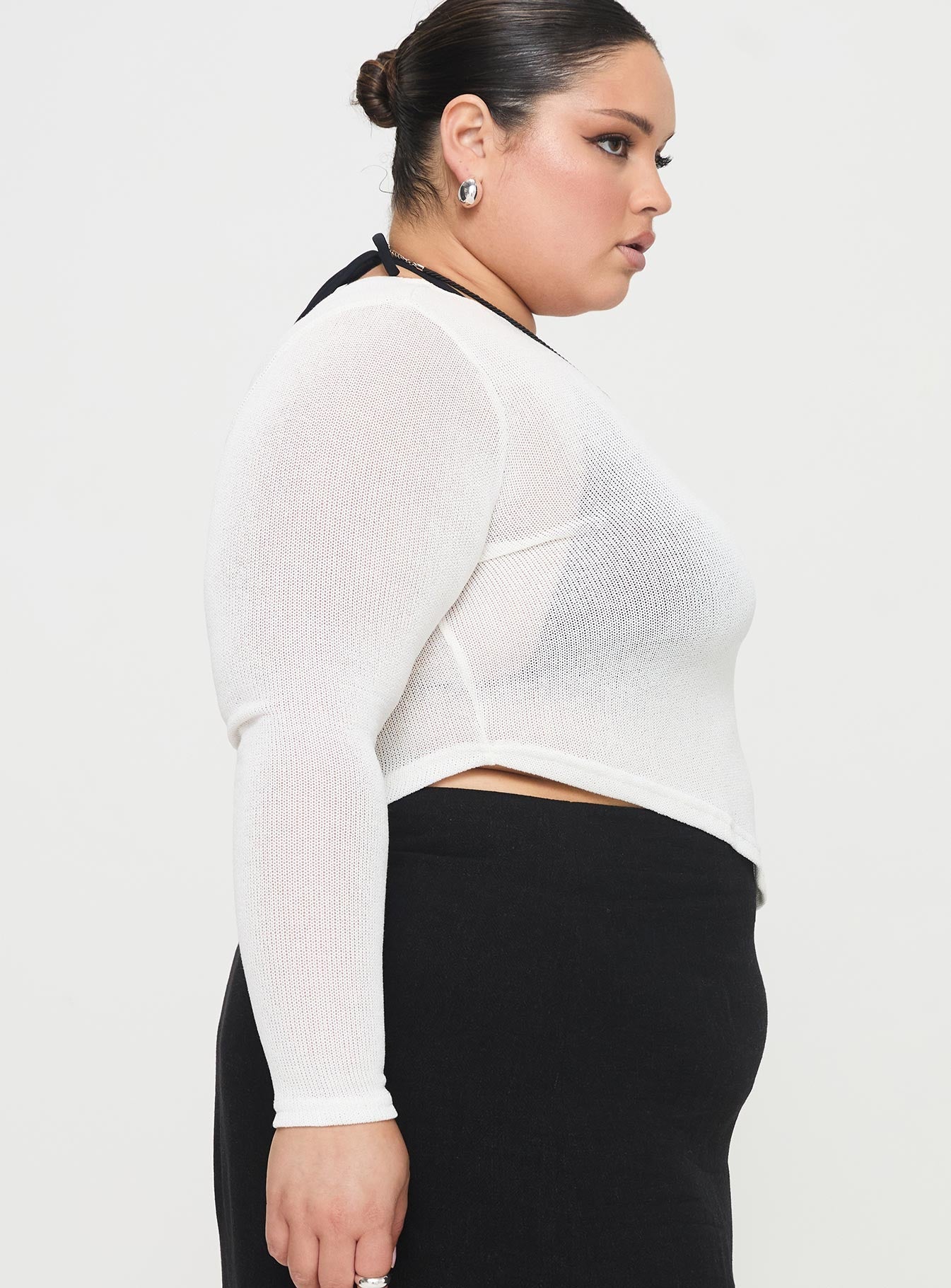 Pratt Long Sleeve Top White Curve - Image 4
