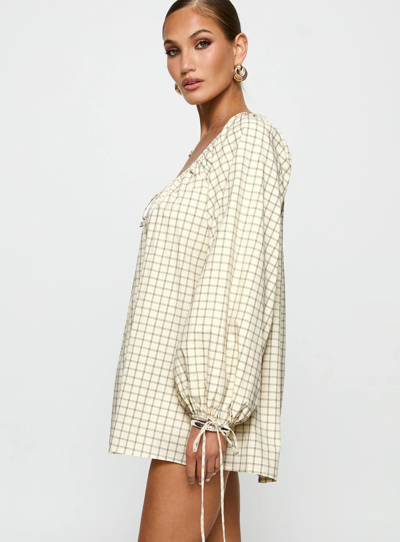 Preacher Playsuit White Check - Image 4