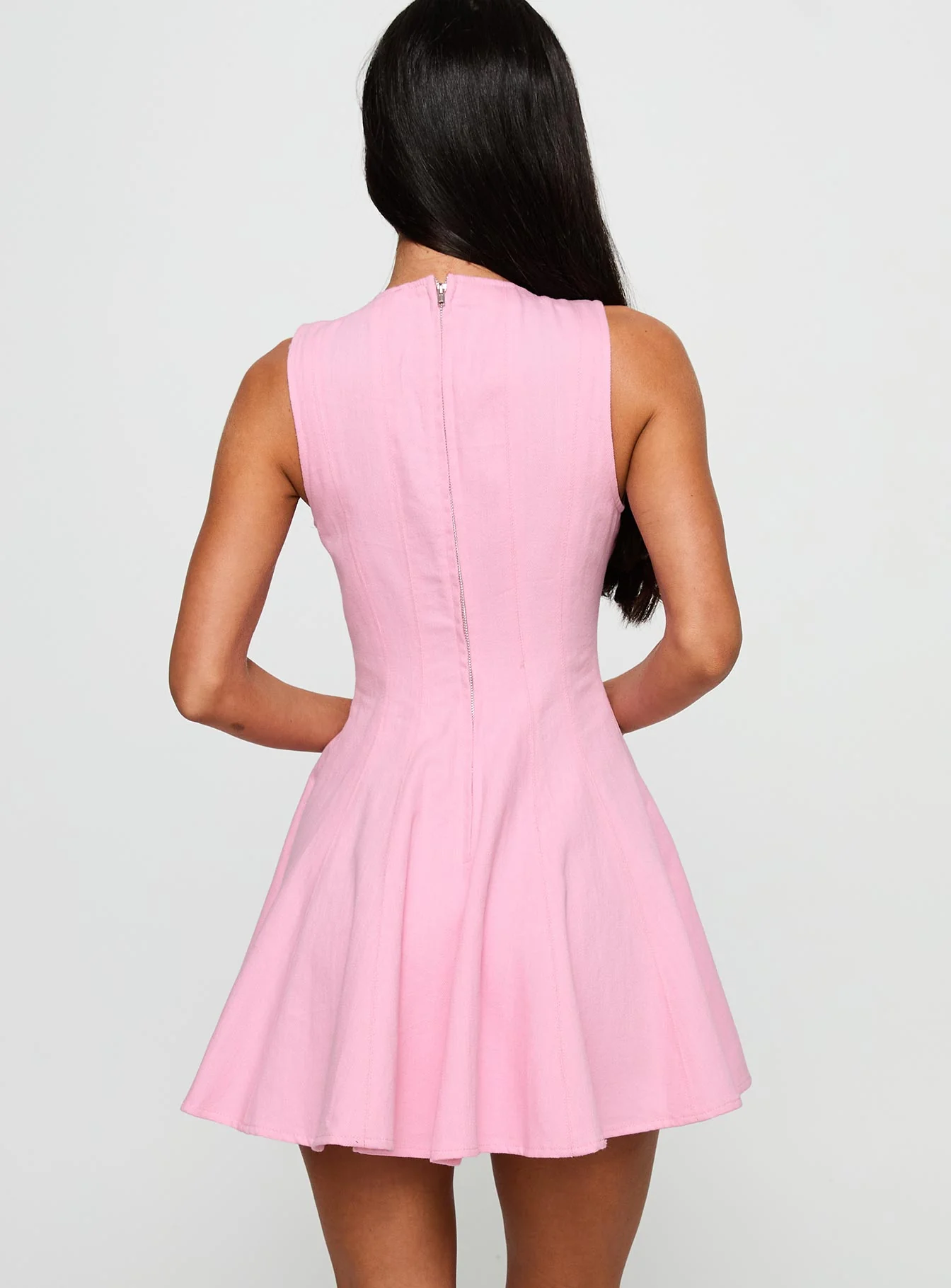 Precedence Keyhole Mini Dress Pink - Image 4