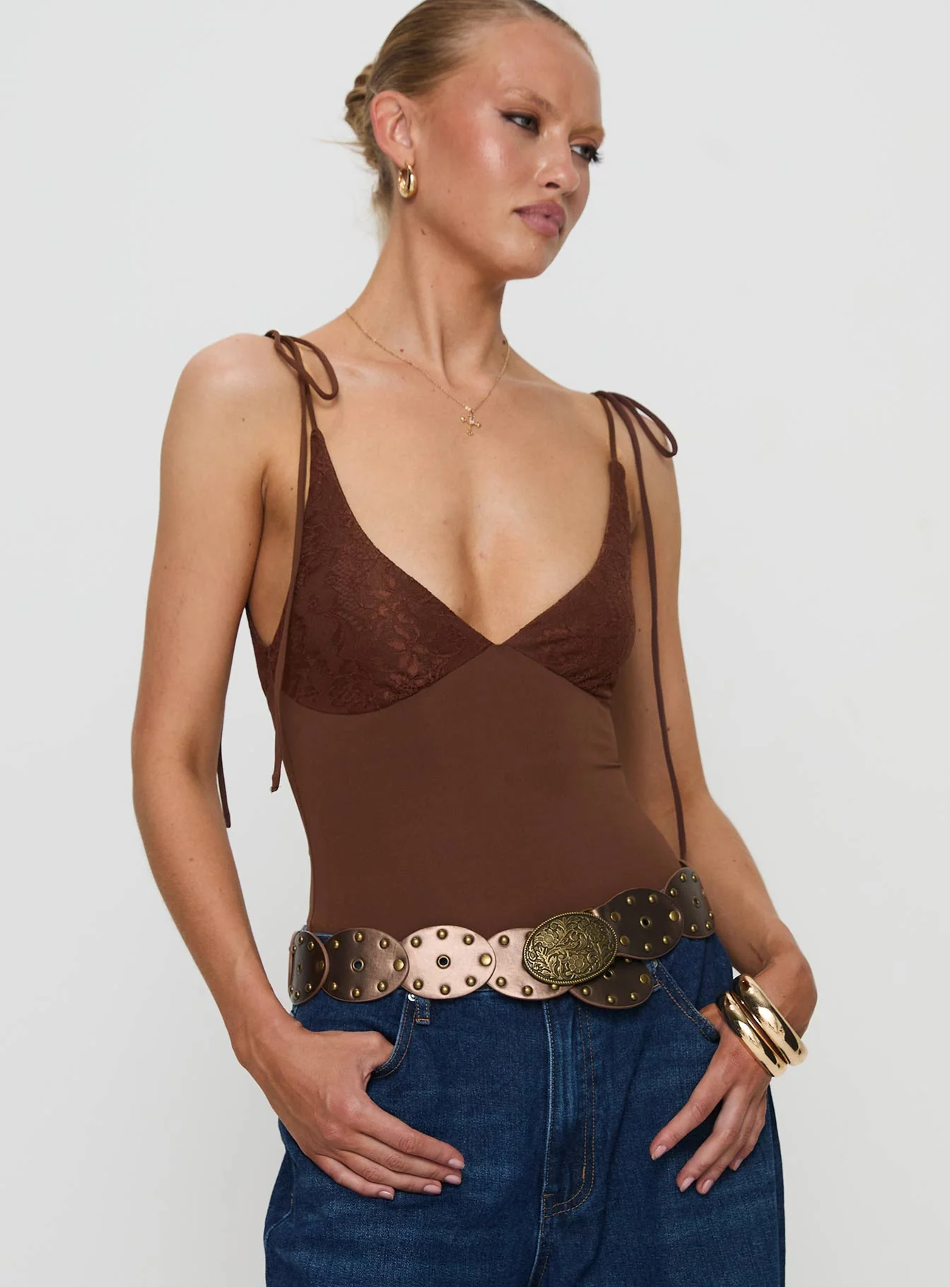 Prichard Bodysuit Brown - Image 2