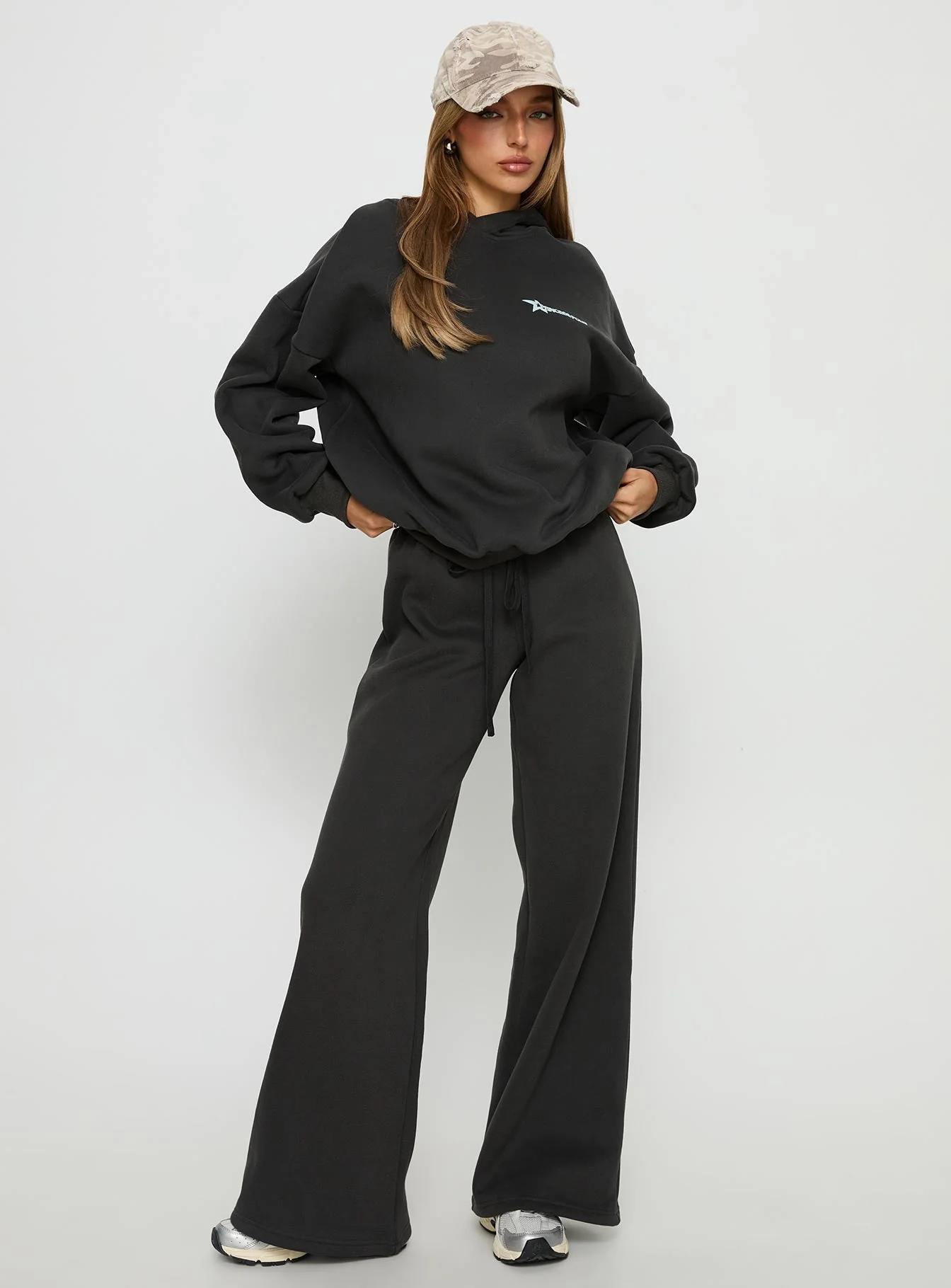 Princess Polly Stargirl Hoodie Charcoal - Image 3
