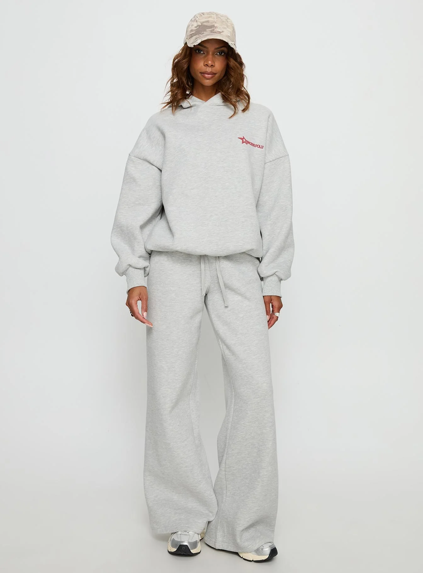 Princess Polly Stargirl Hoodie Grey Marle - Image 3