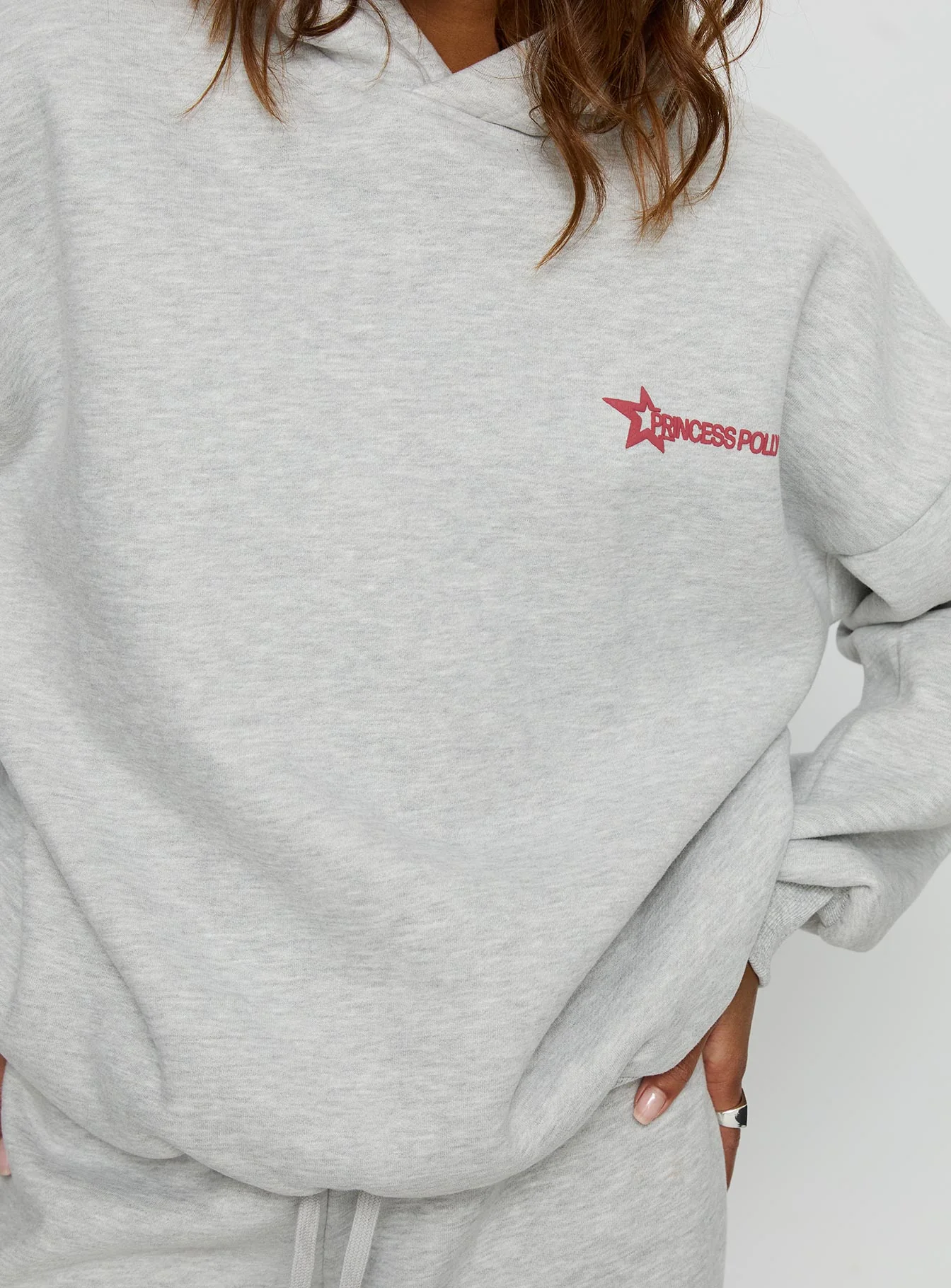 Princess Polly Stargirl Hoodie Grey Marle - Image 6