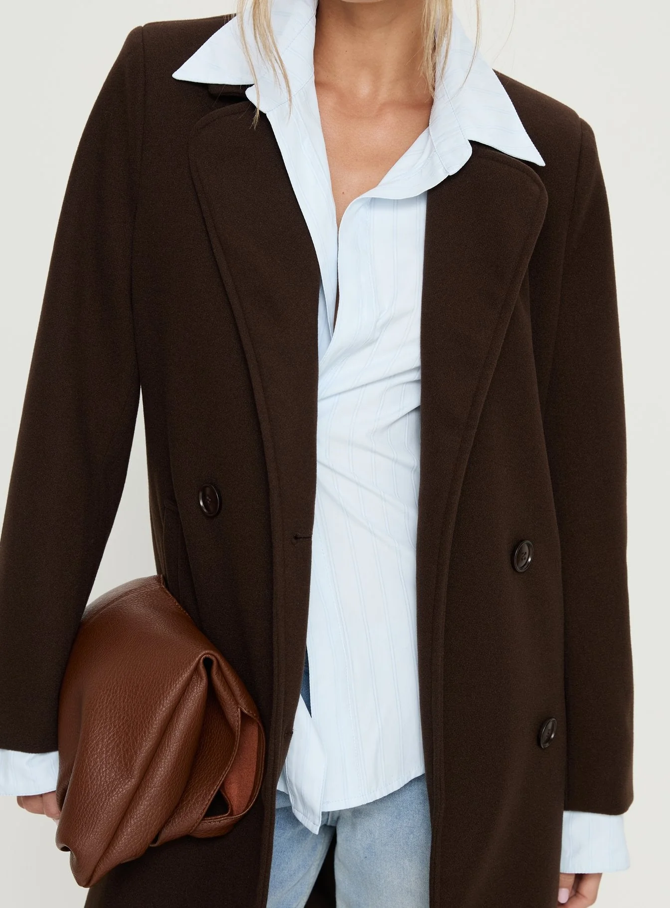 Prolific Longline Coat Brown - Image 5