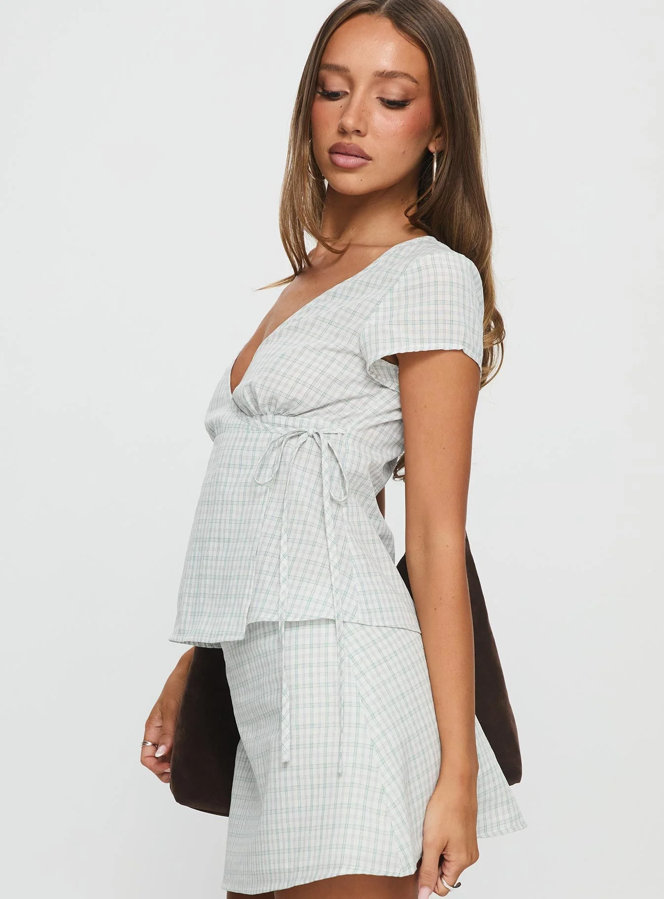 Prominent Wrap Top Green Check - Image 4