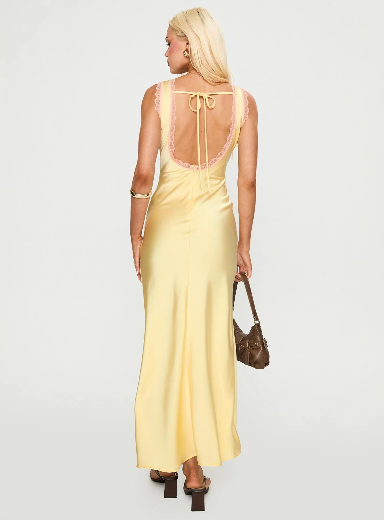 Prophecies Lace Maxi Dress Lemon - Image 5