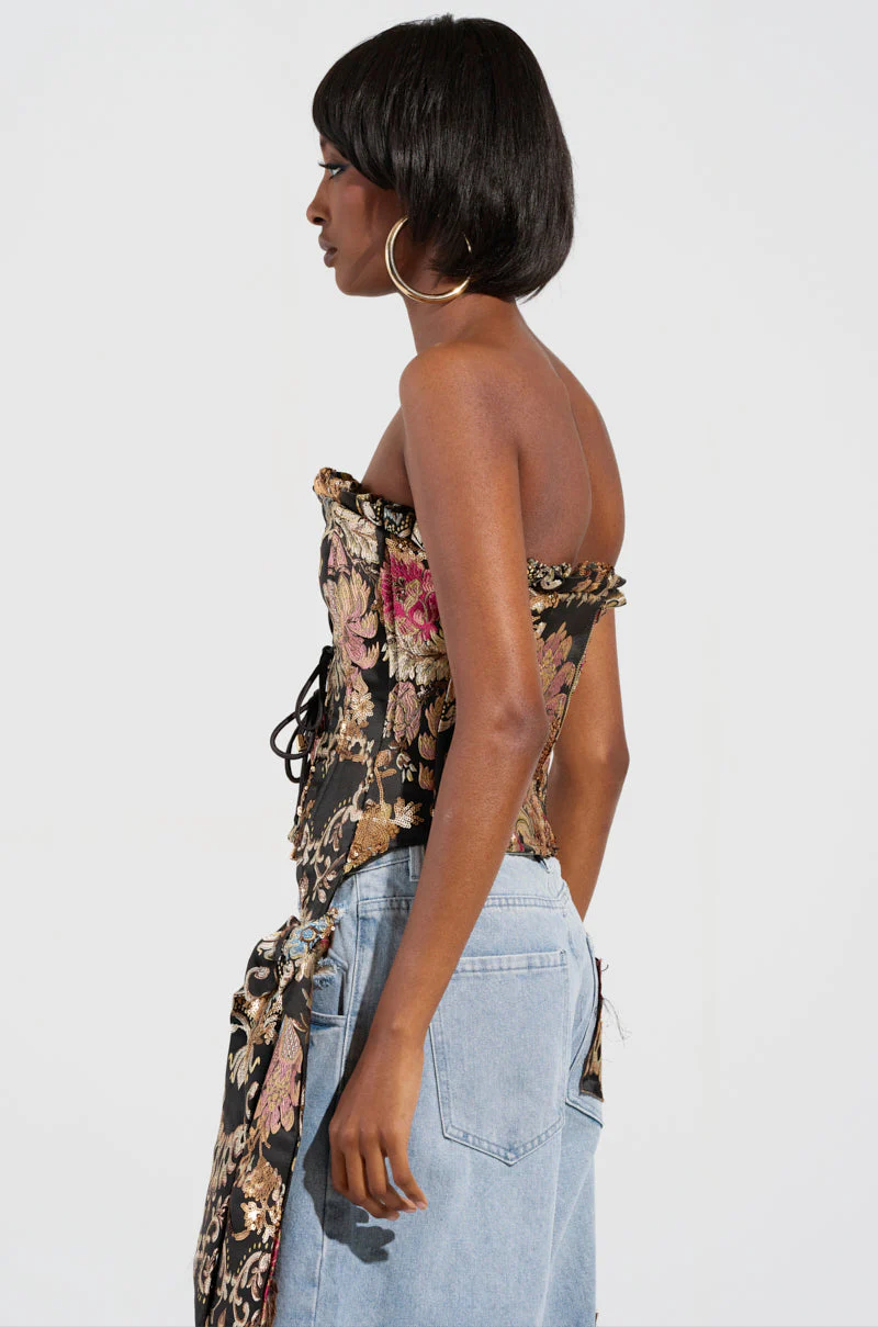 QUEENDOM BROCADE CORSET TOP - Image 4